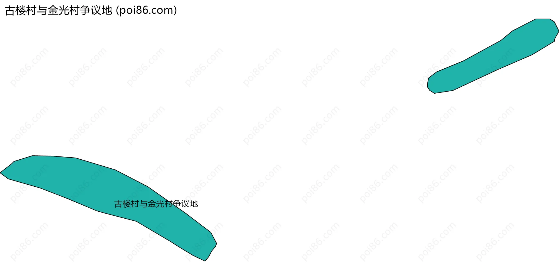 古楼村与金光村争议地边界地图