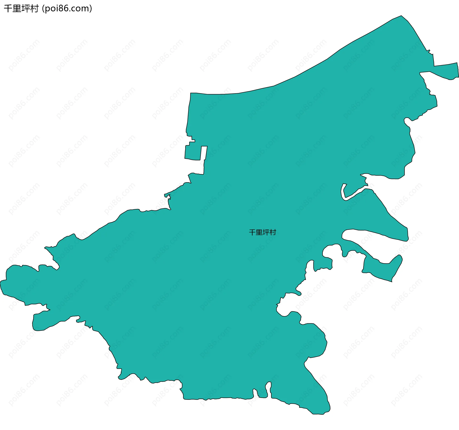 千里坪村边界地图