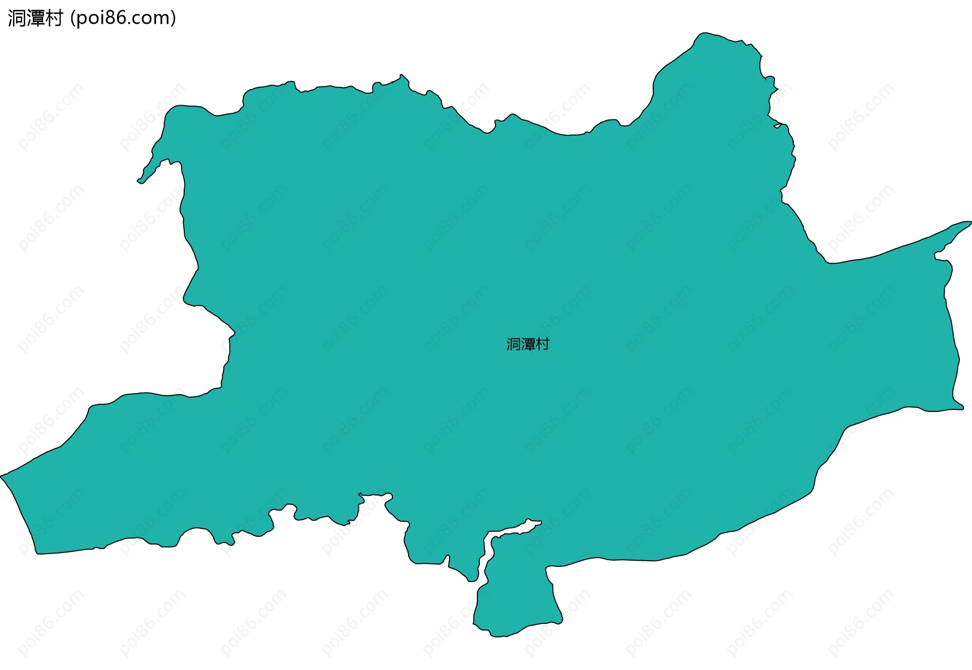 洞潭村边界地图