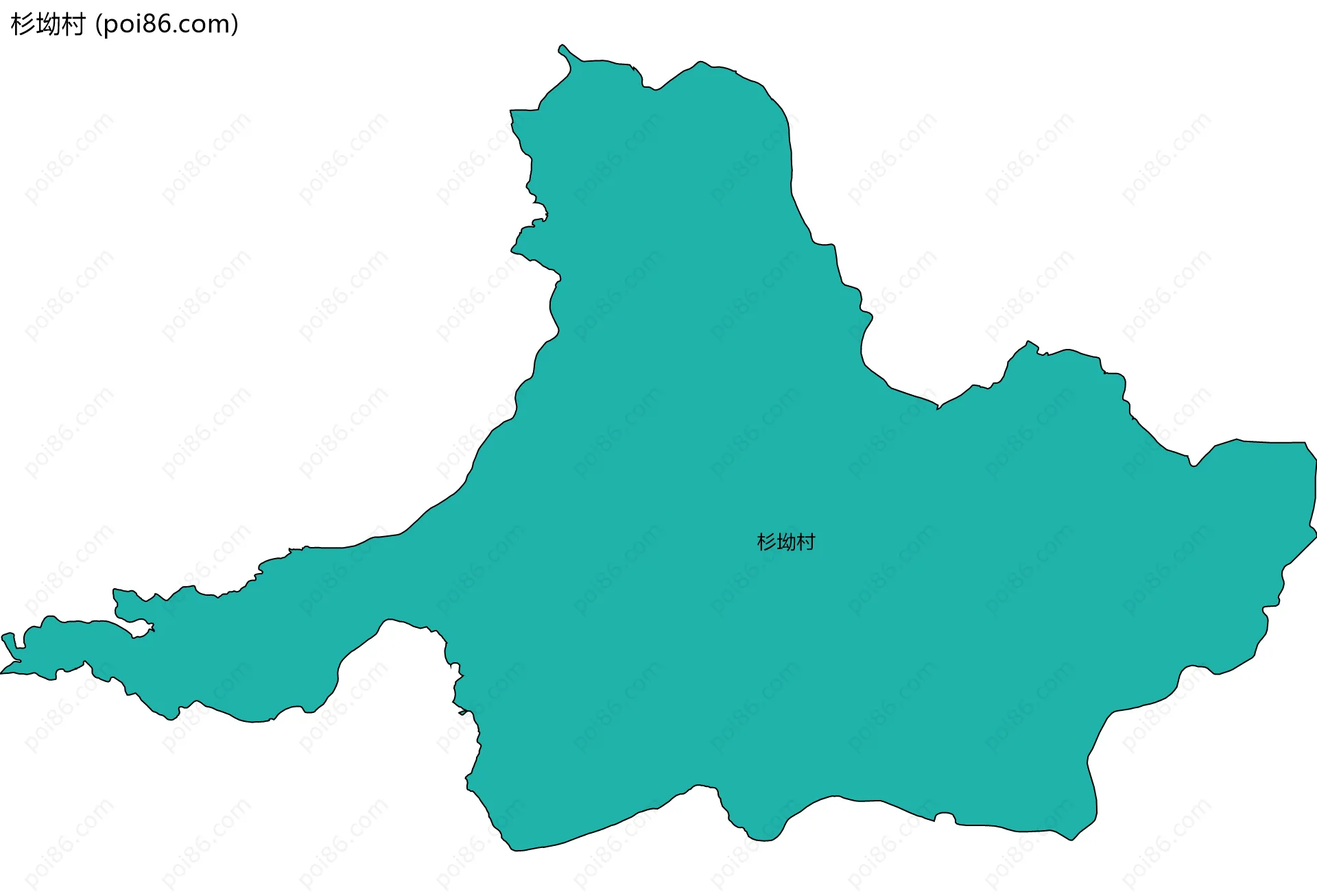 杉坳村边界地图