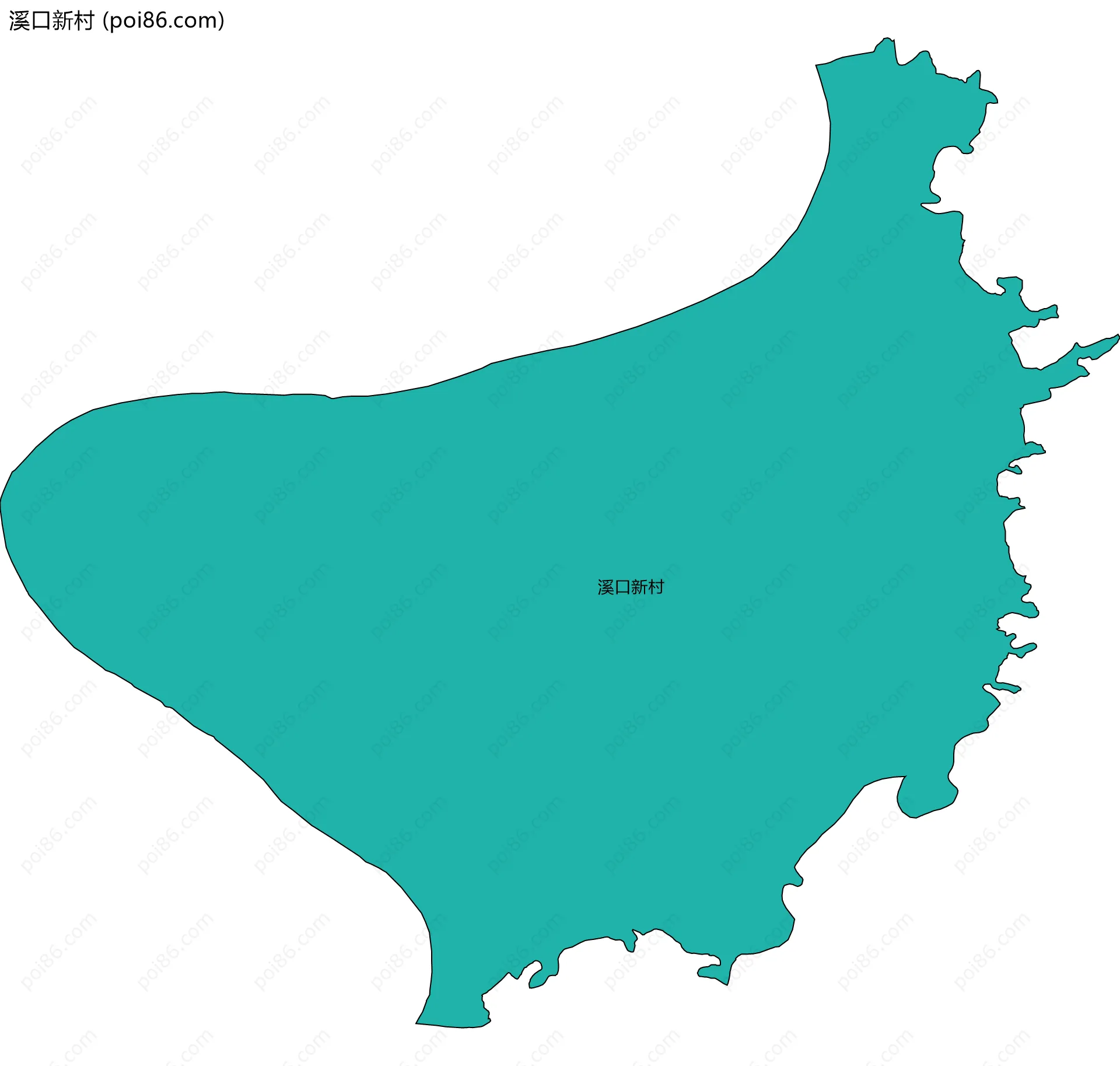 溪口新村边界地图