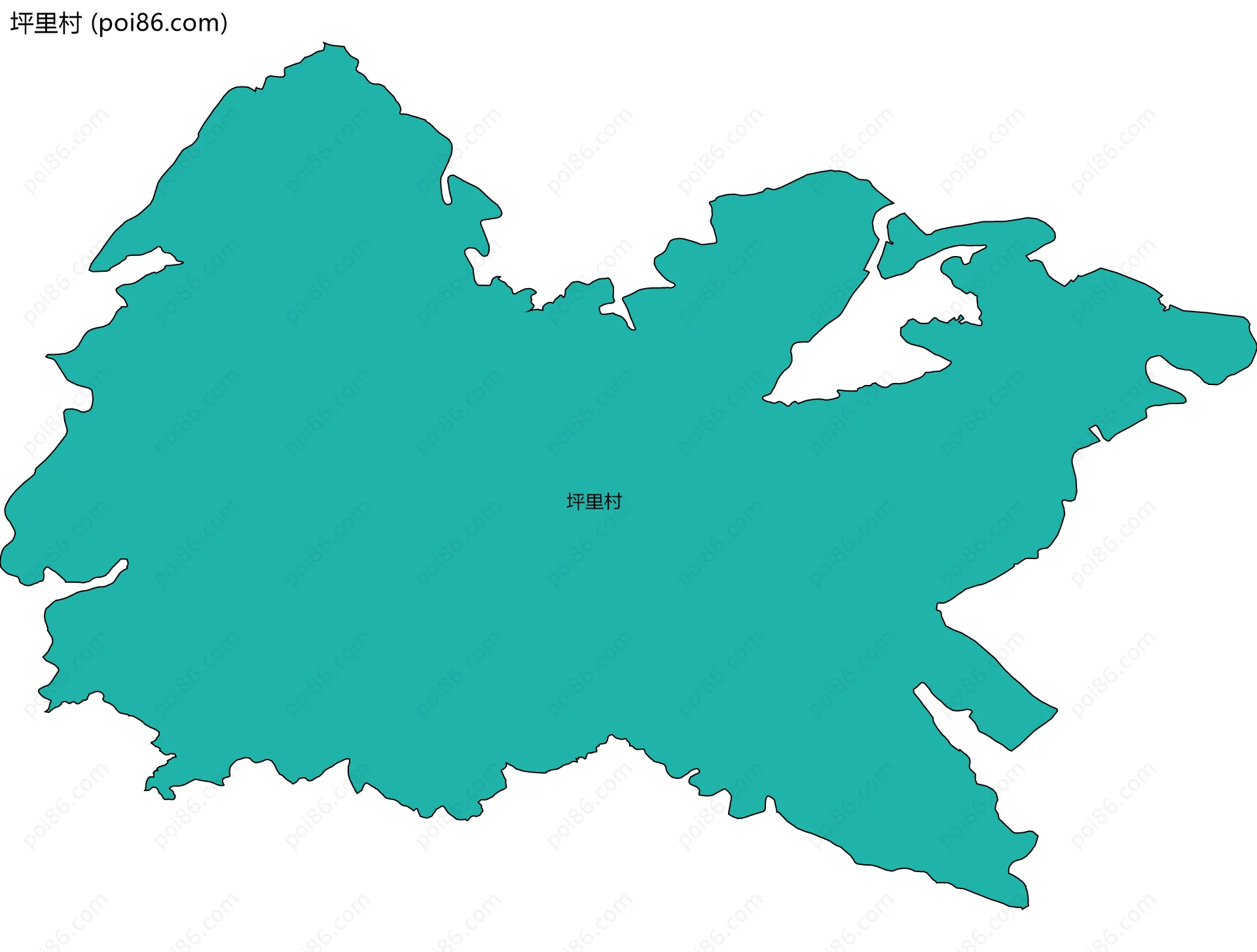 坪里村边界地图