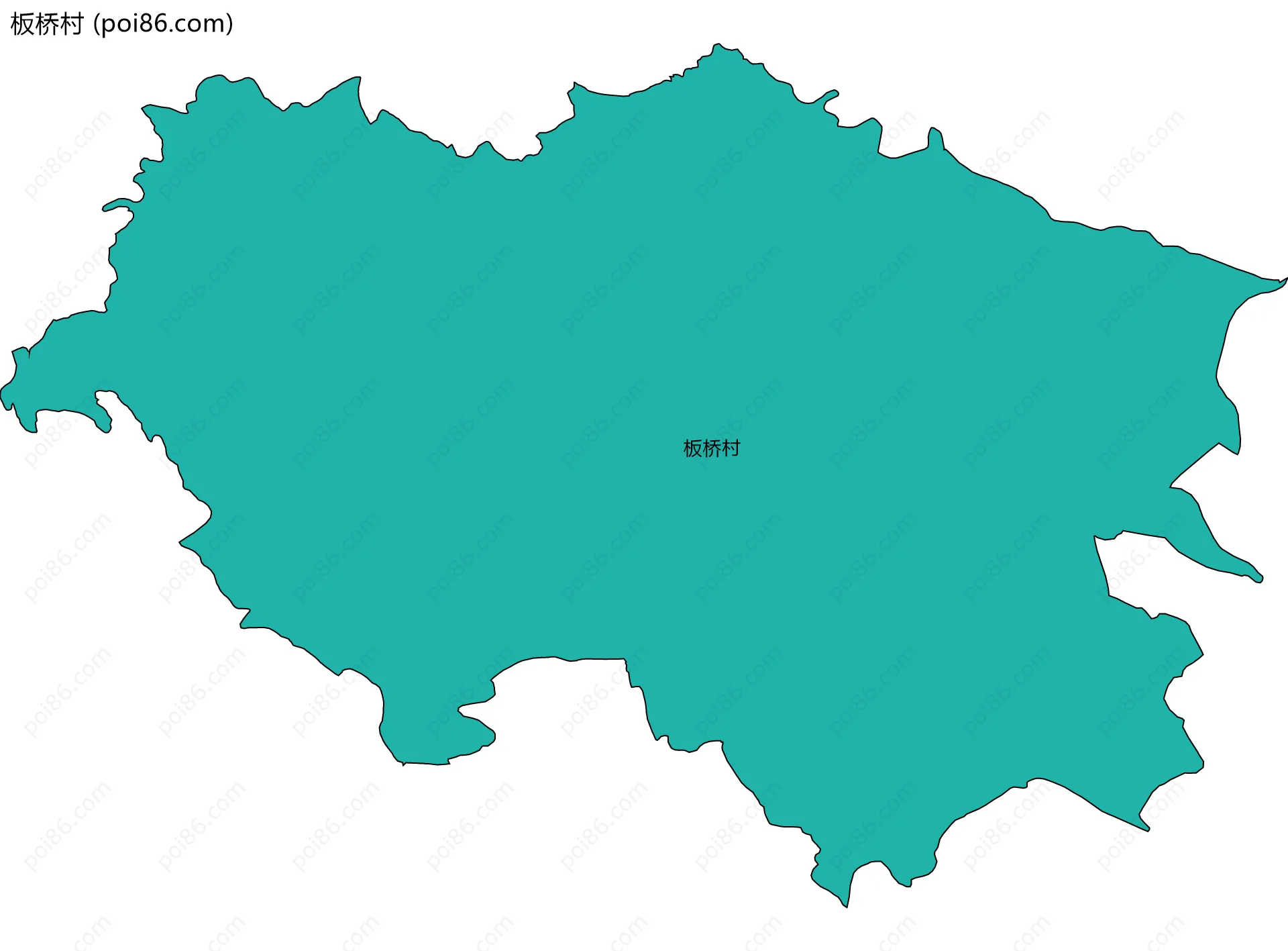 板桥村边界地图