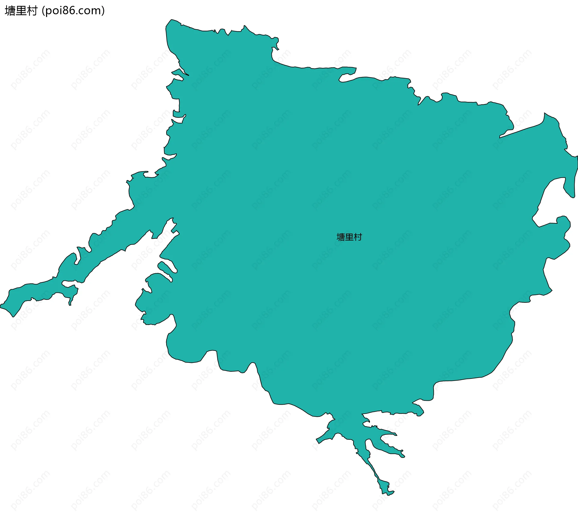 塘里村边界地图