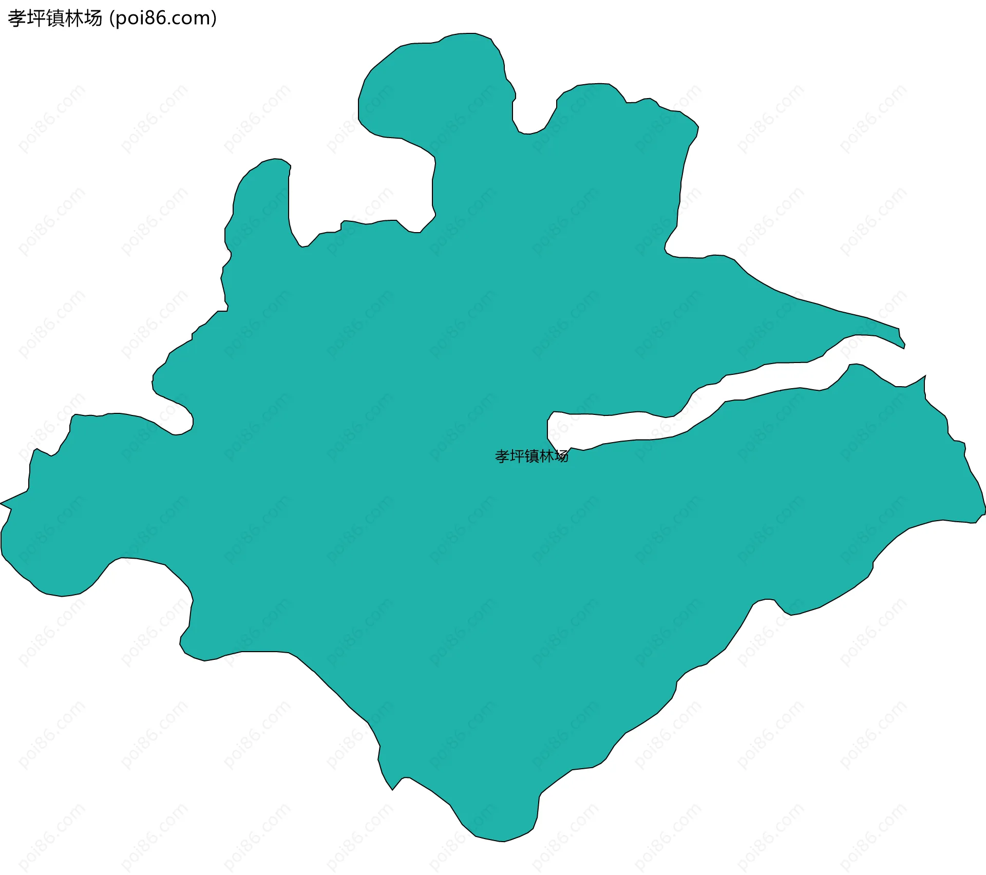 孝坪镇林场边界地图