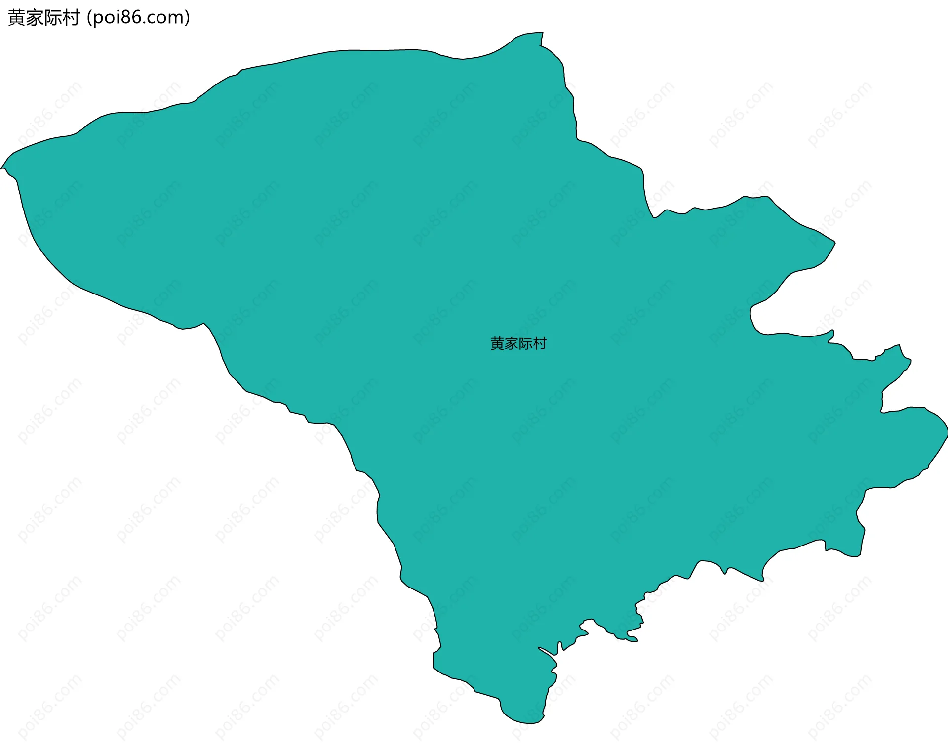 黄家际村边界地图