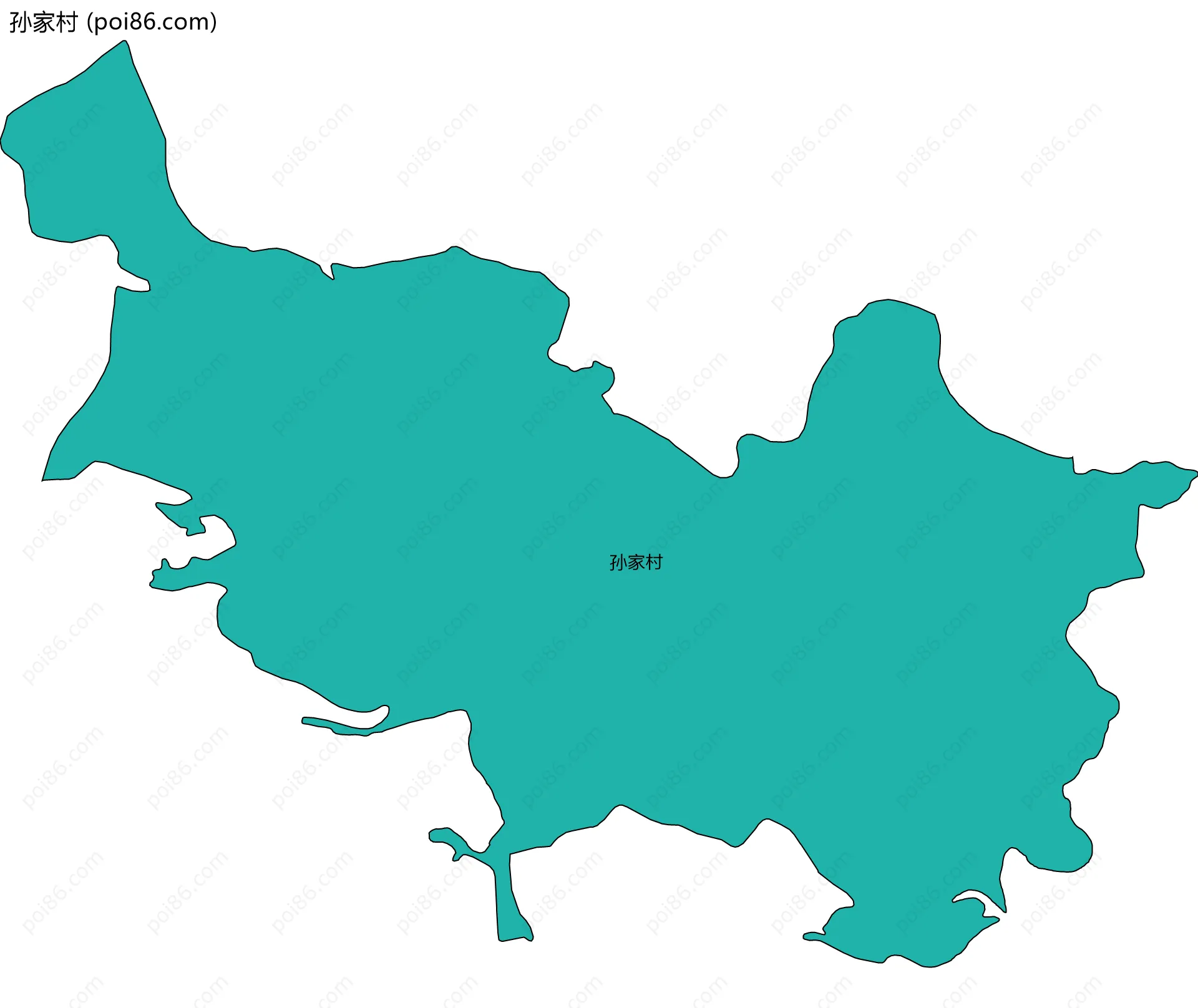 孙家村边界地图