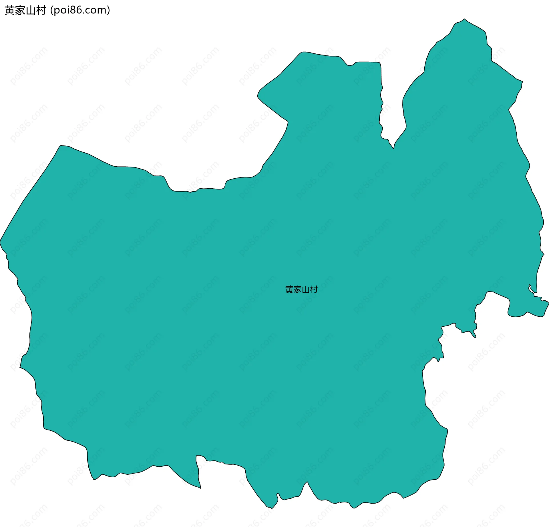 黄家山村边界地图