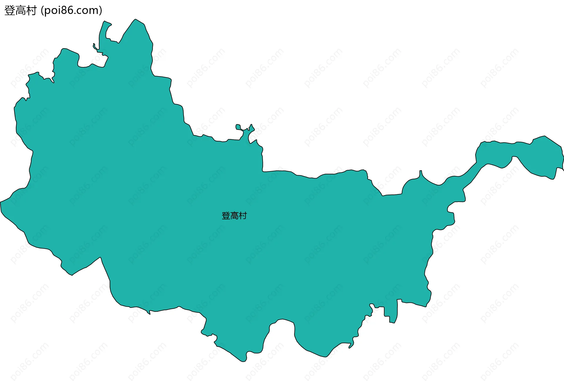 登高村边界地图