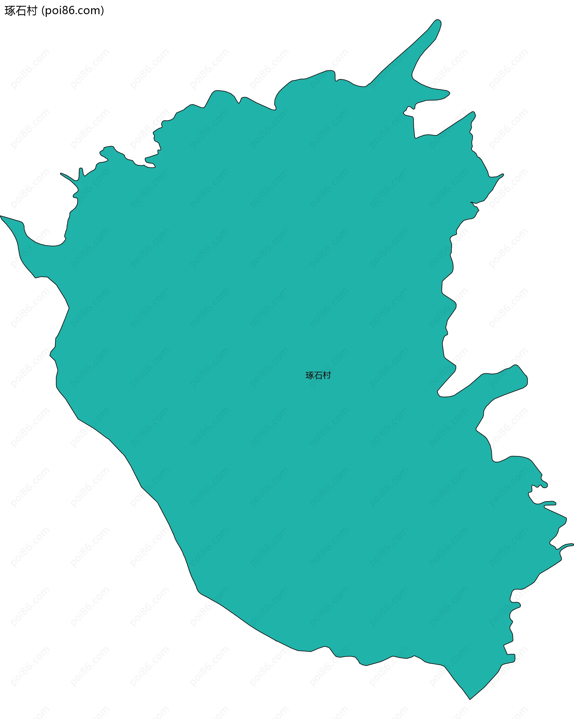 琢石村边界地图