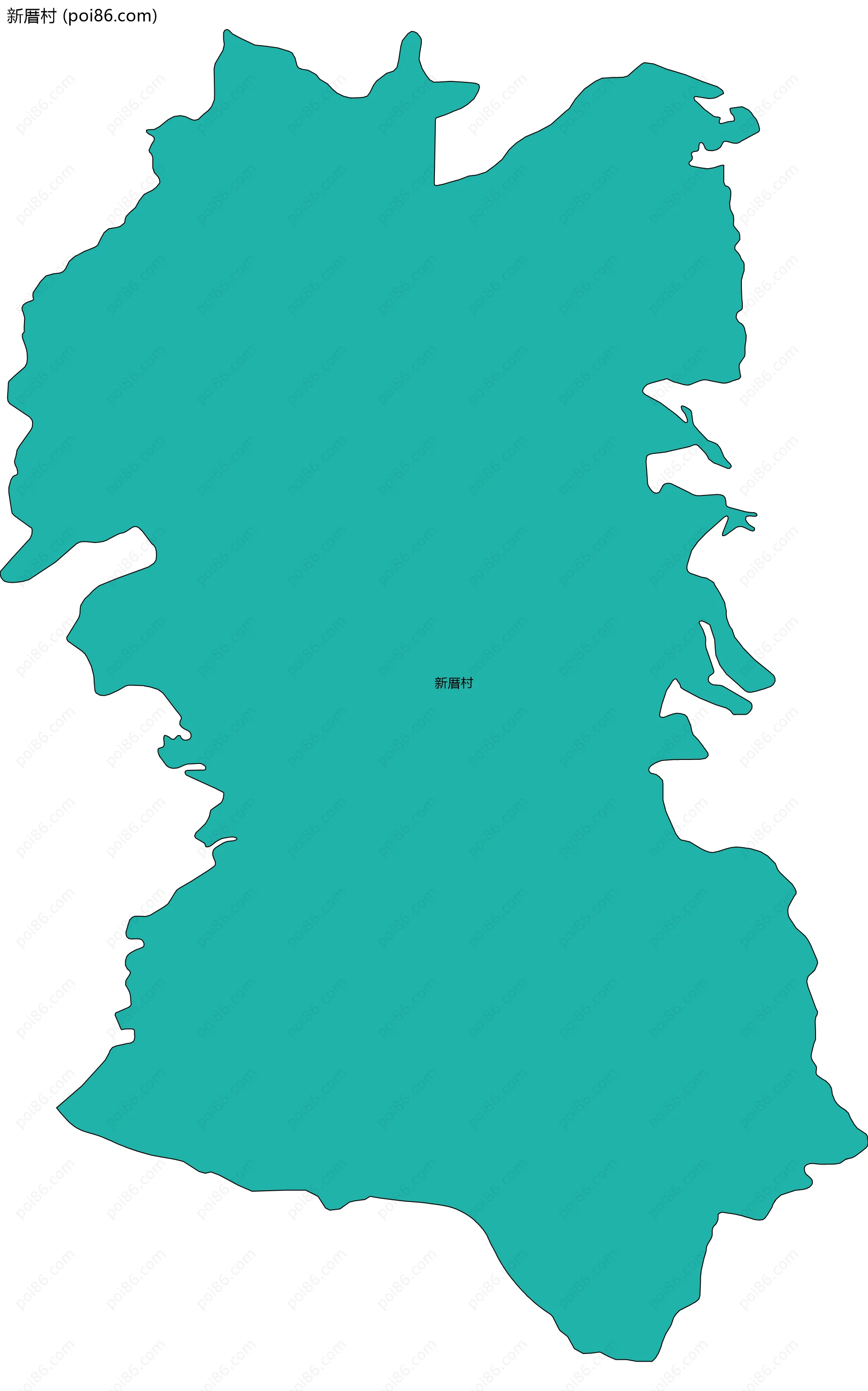 新厝村边界地图