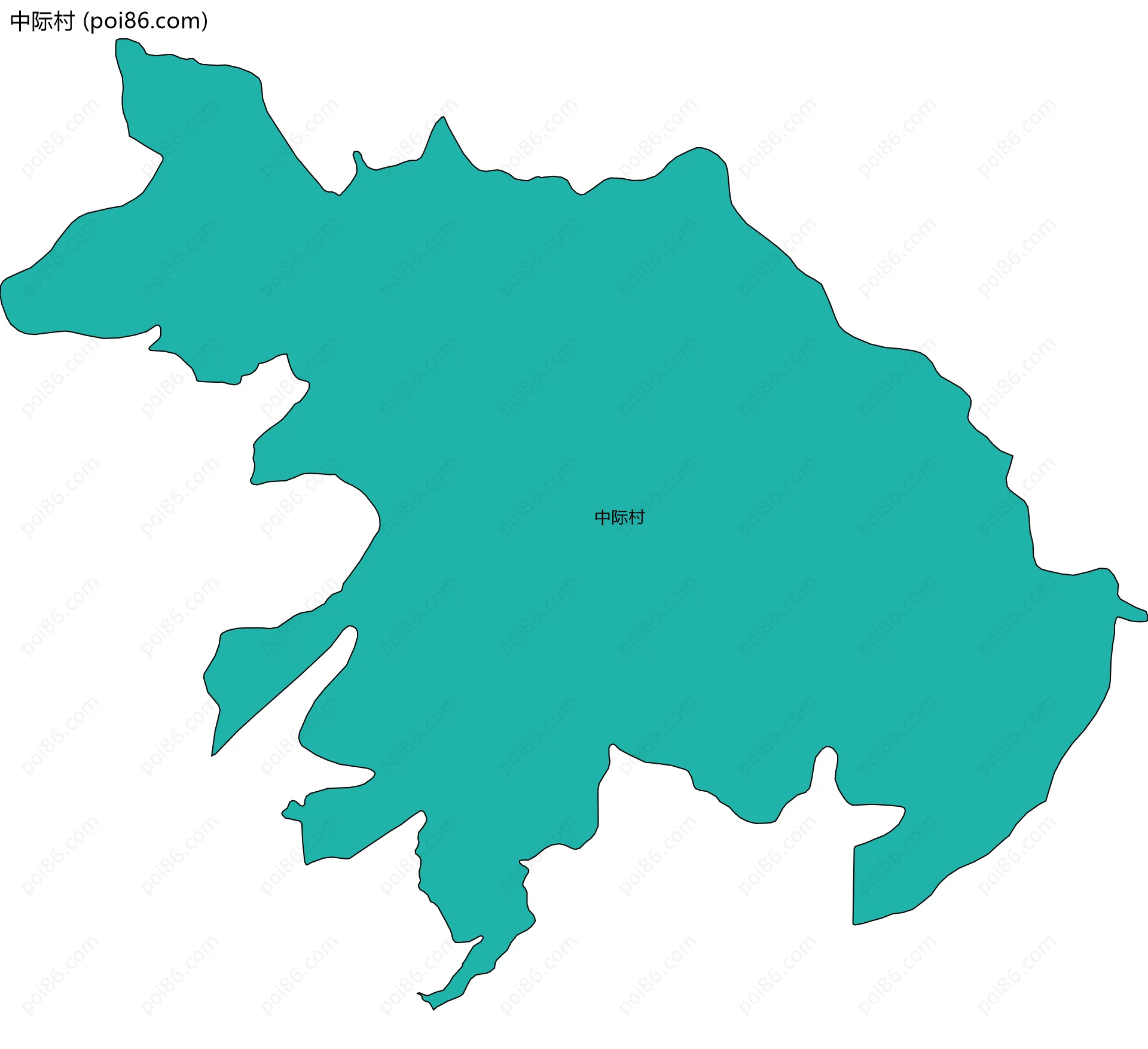 中际村边界地图