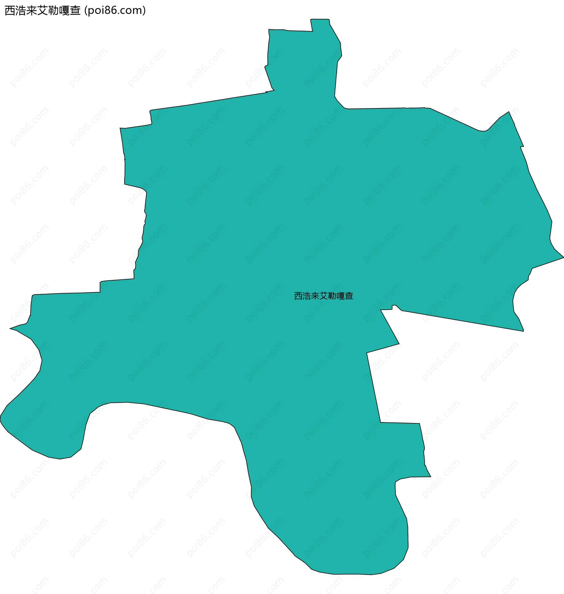 西浩来艾勒嘎查边界地图