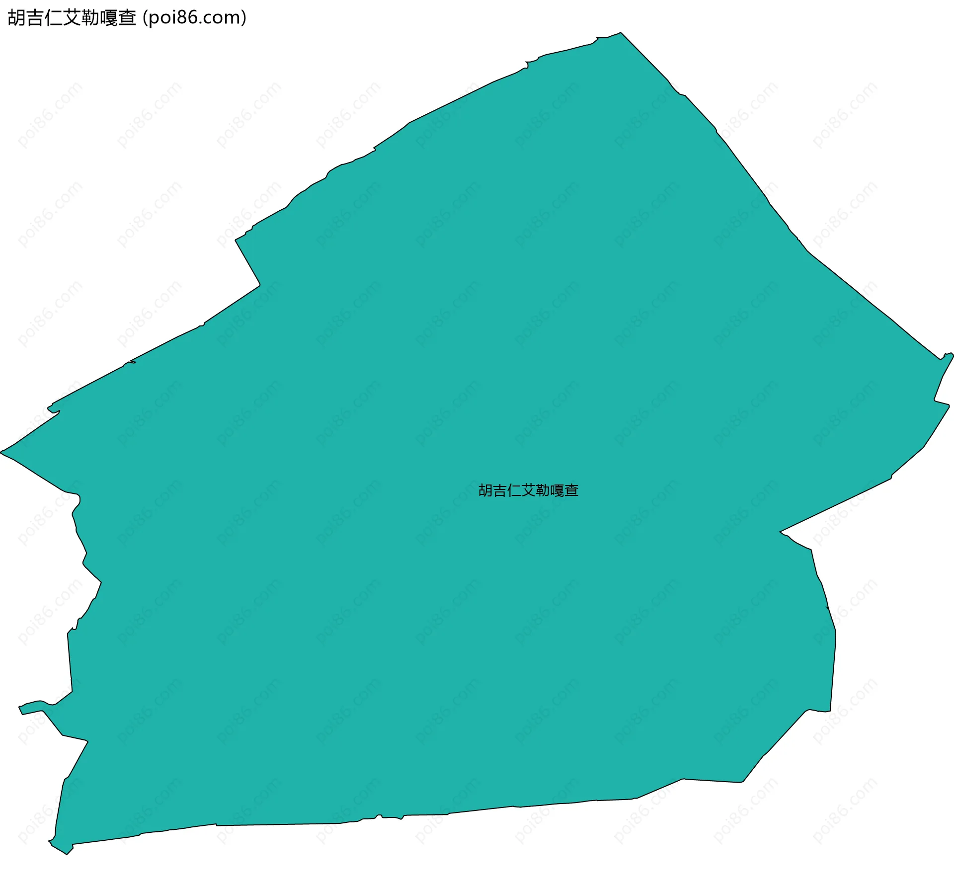 胡吉仁艾勒嘎查边界地图