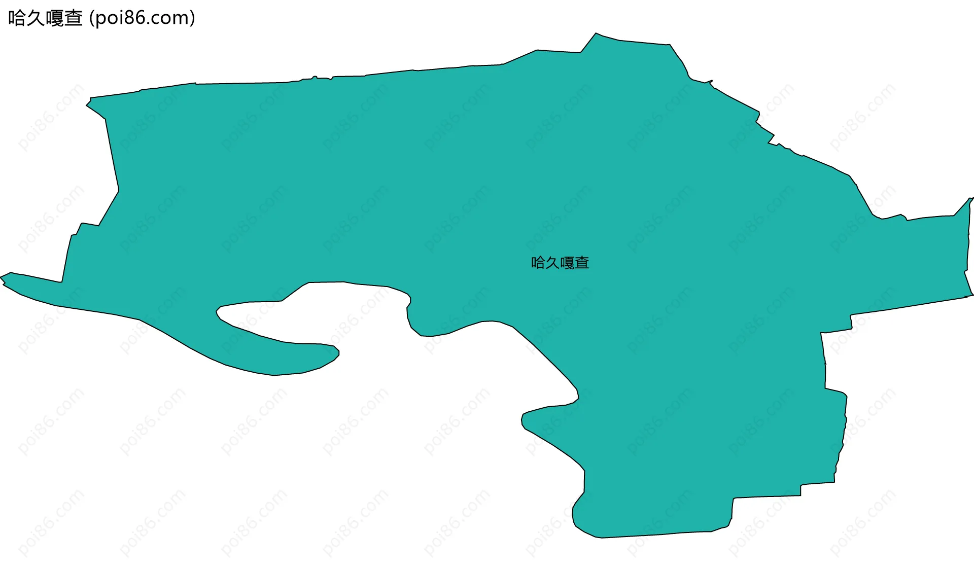 哈久嘎查边界地图