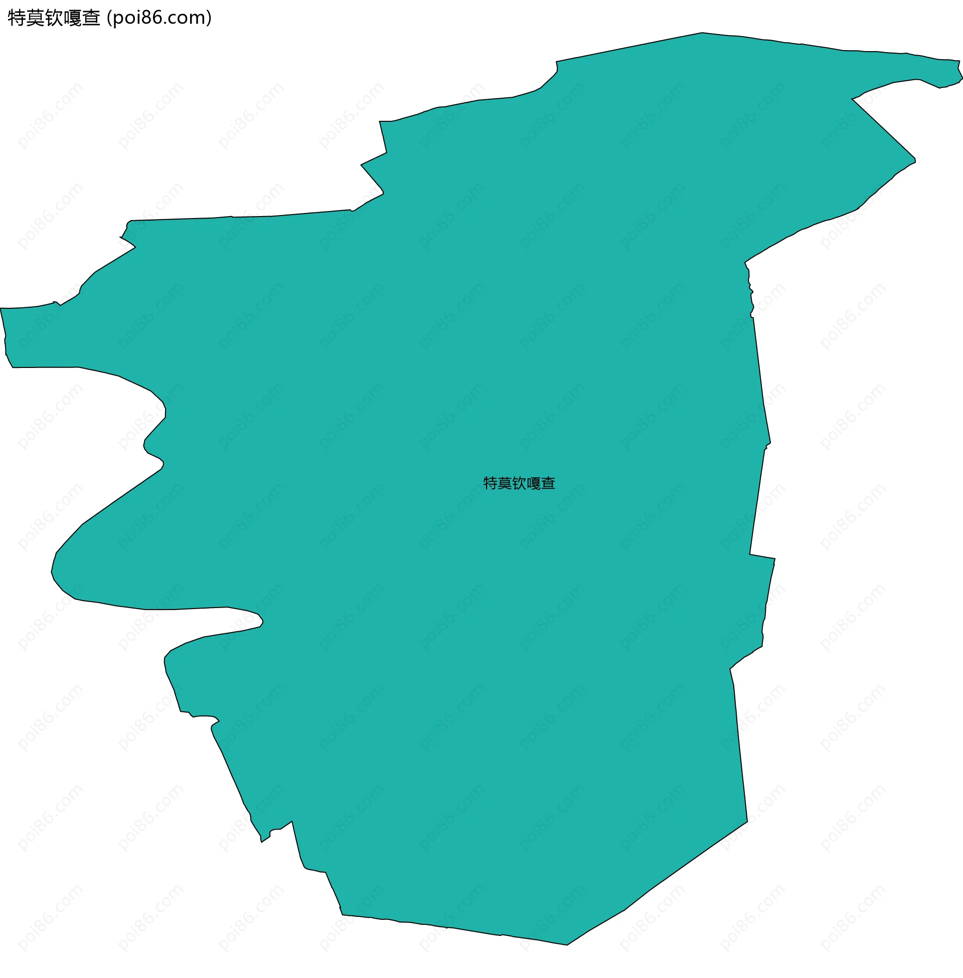 特莫钦嘎查边界地图