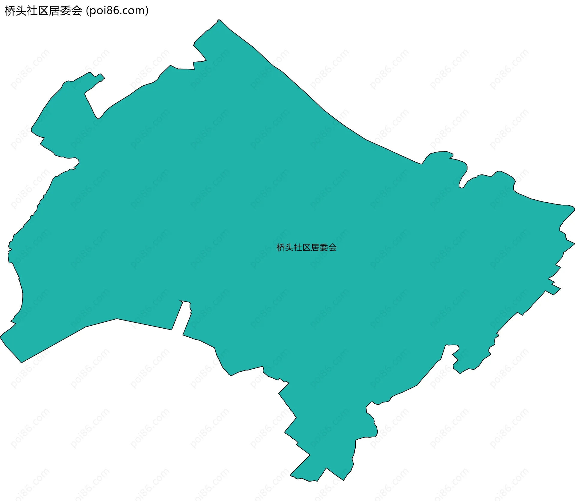 桥头社区居委会边界地图