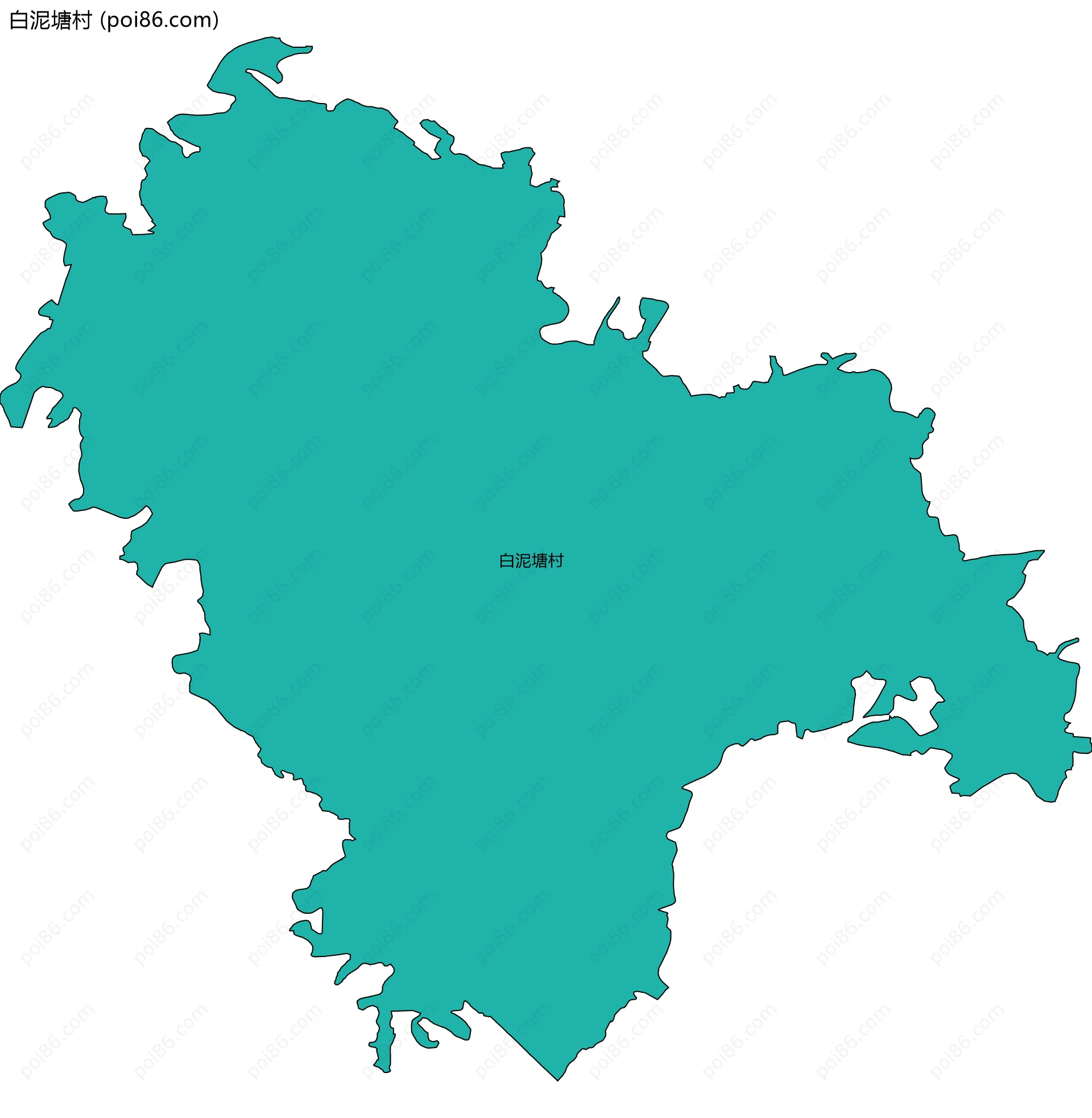 白泥塘村边界地图