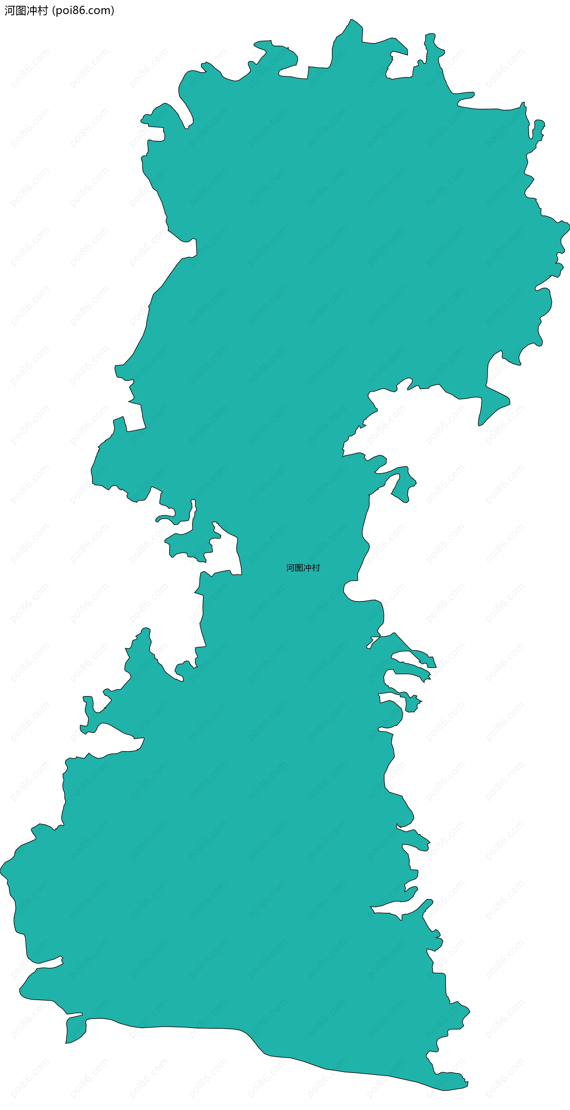 河图冲村边界地图