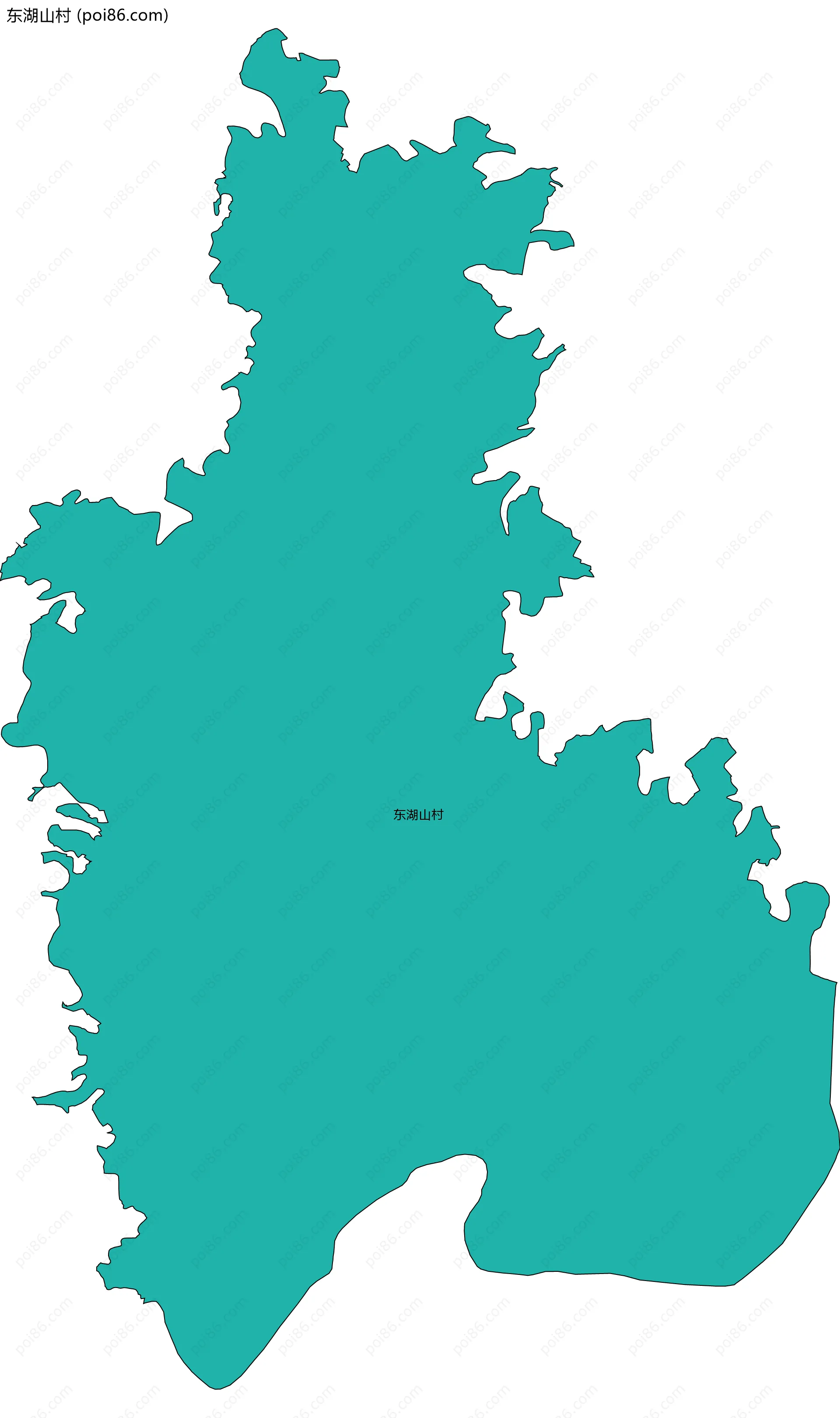 东湖山村边界地图