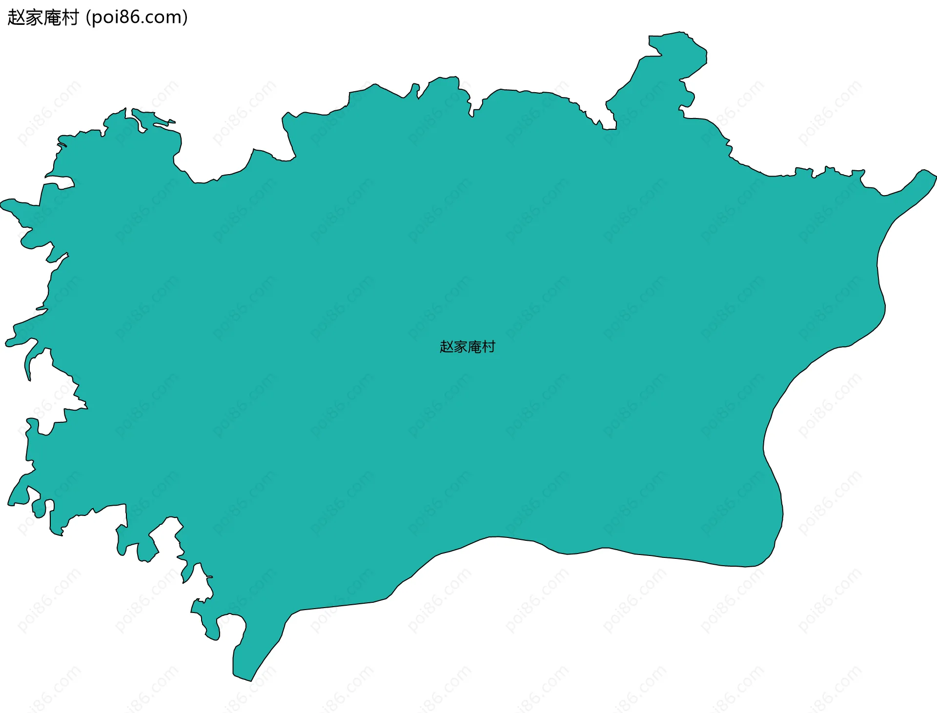 赵家庵村边界地图