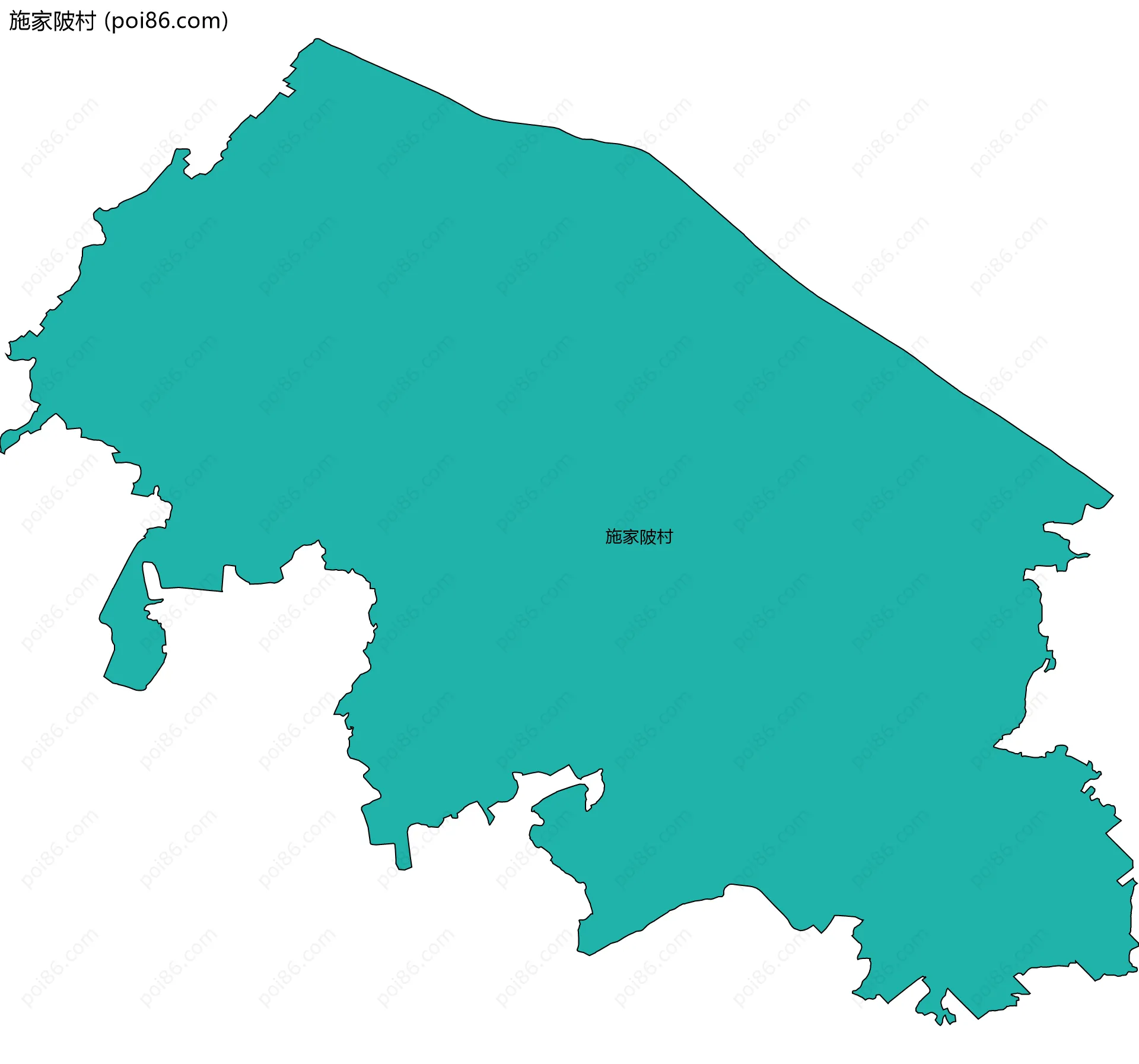 施家陂村边界地图