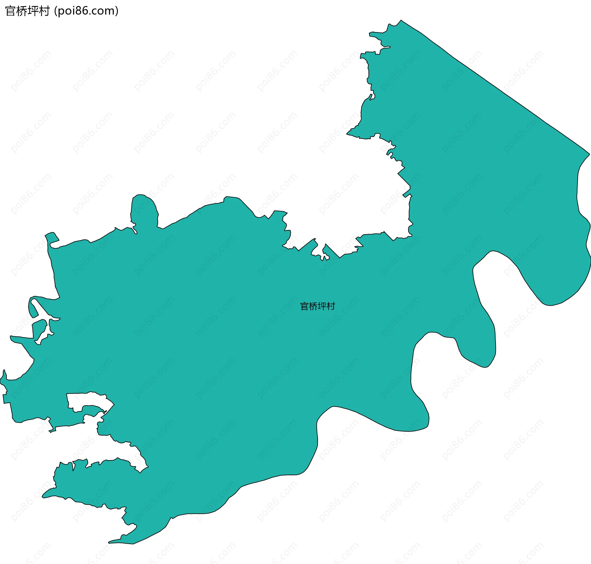 官桥坪村边界地图