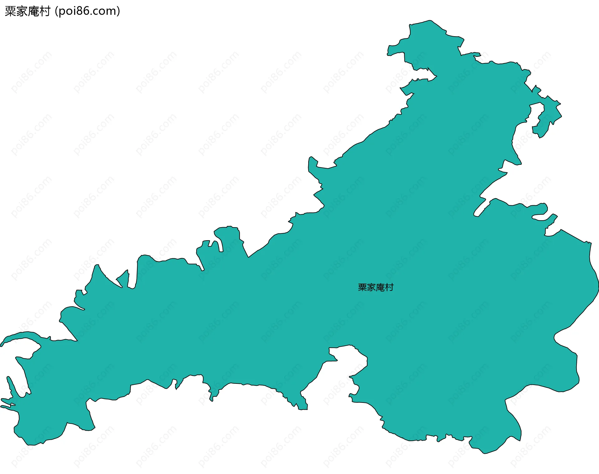 粟家庵村边界地图