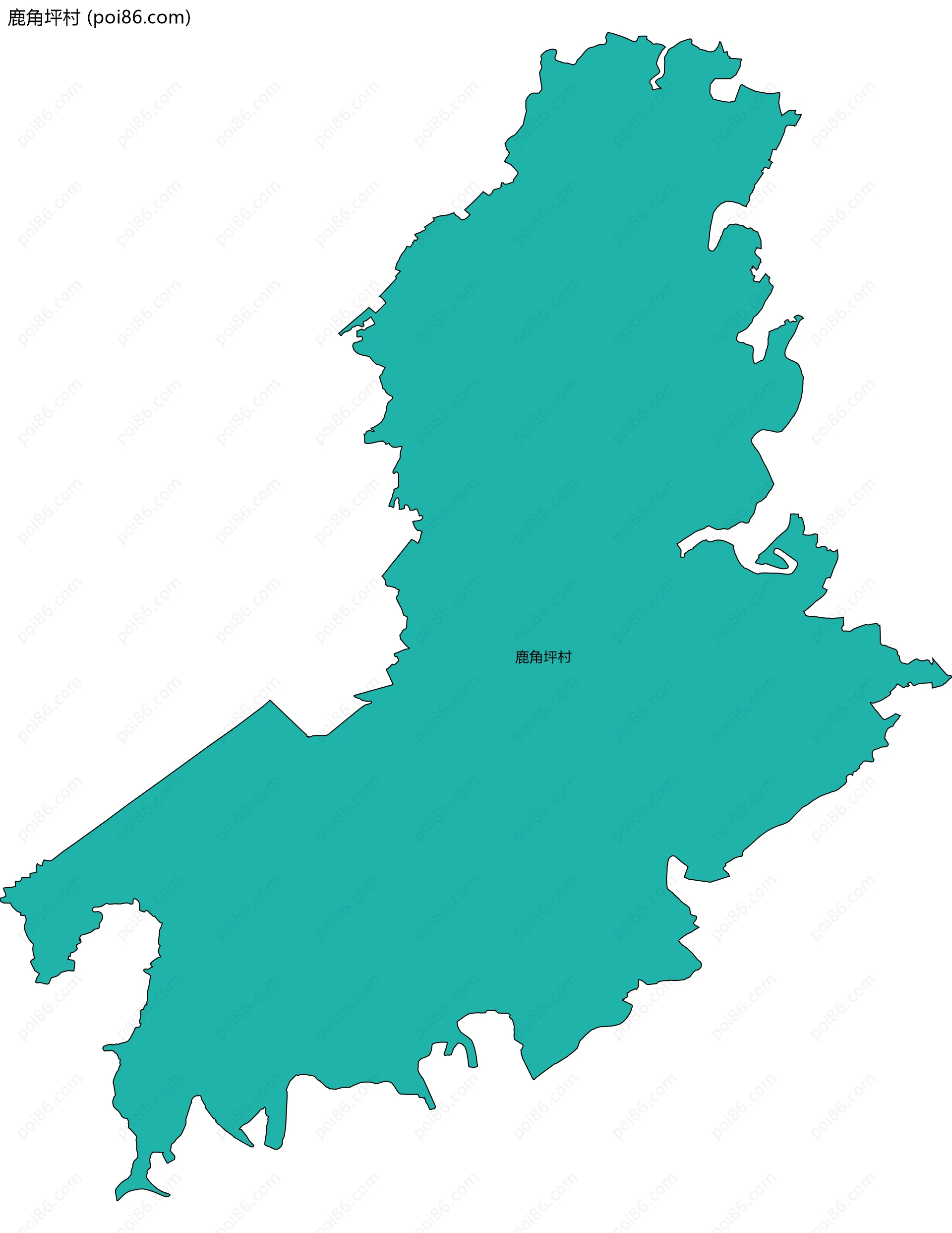 鹿角坪村边界地图