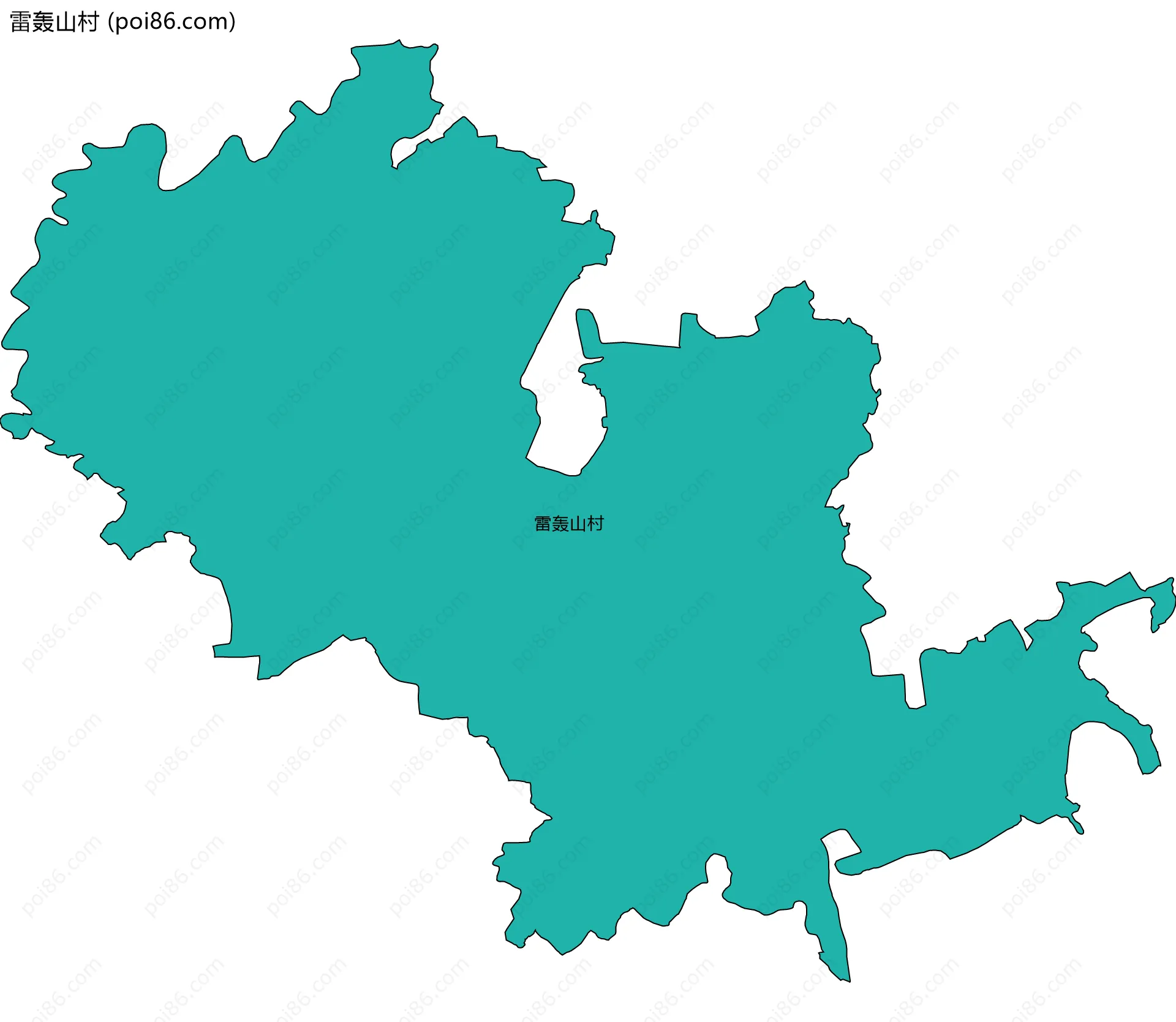 雷轰山村边界地图