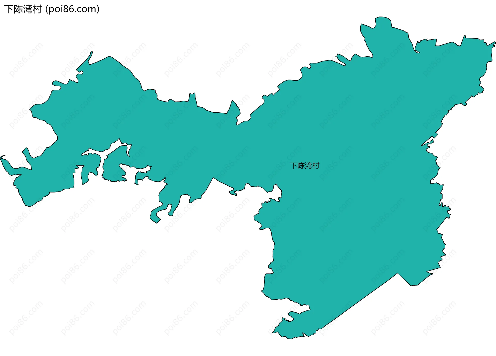 下陈湾村边界地图