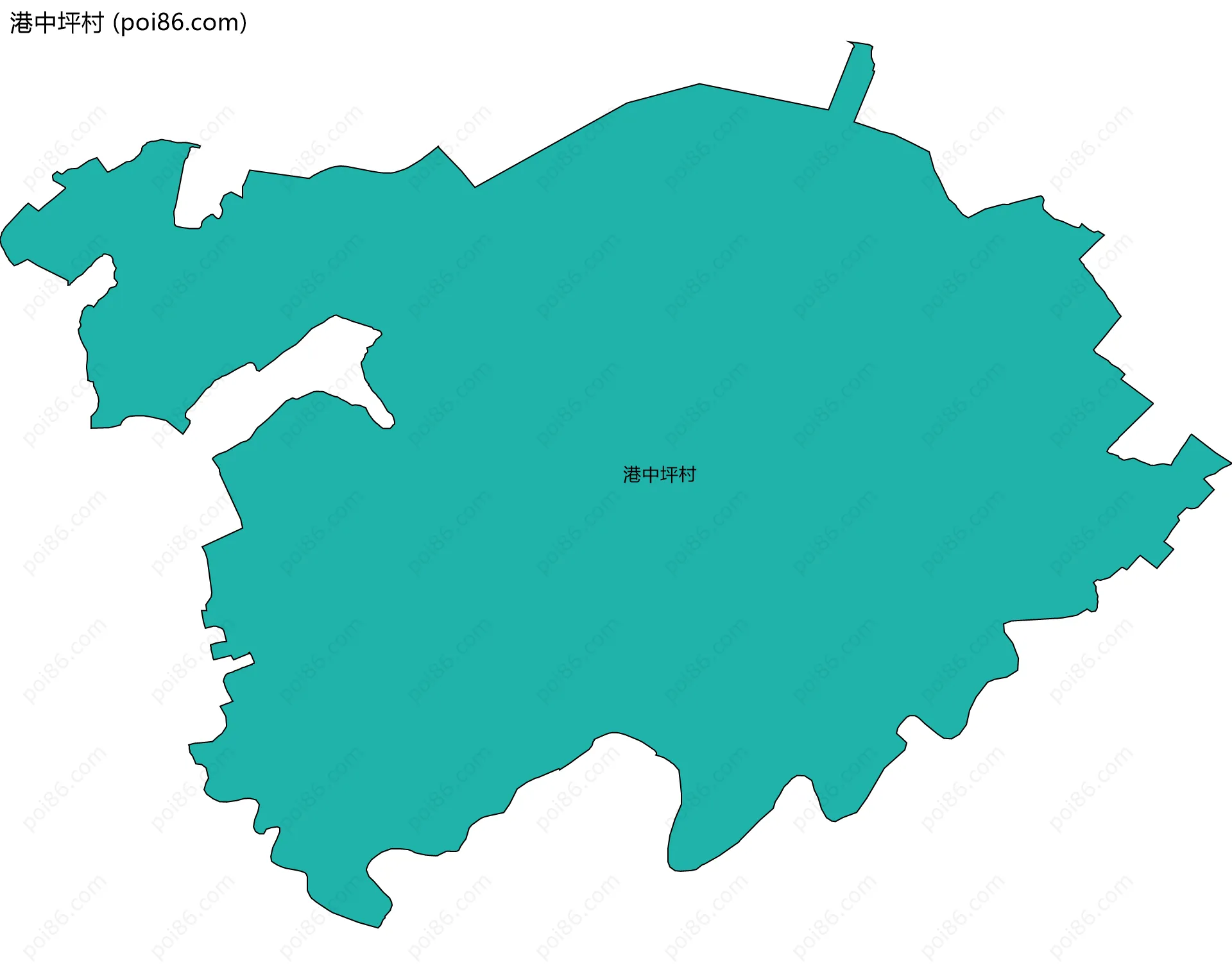 港中坪村边界地图