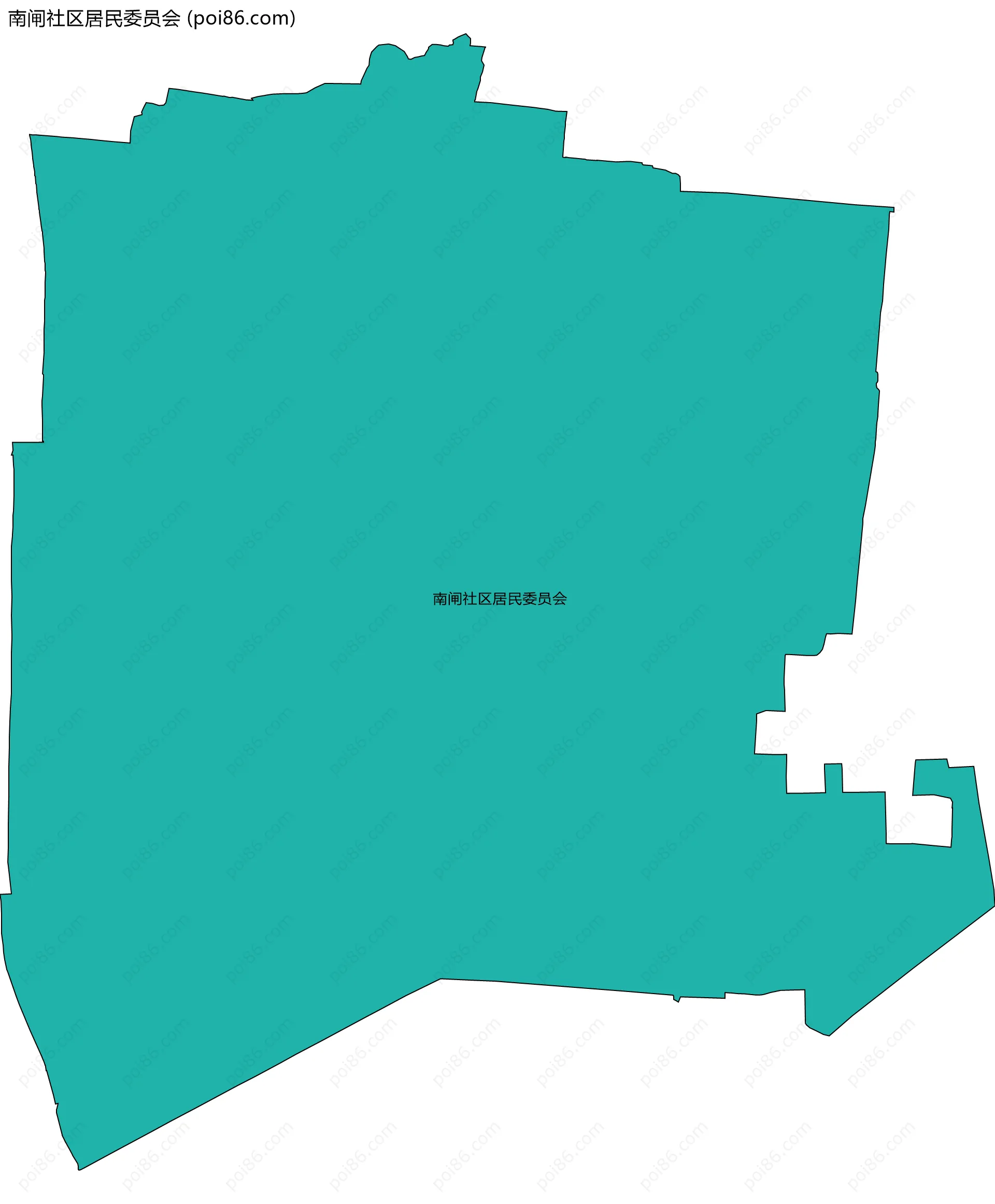南闸社区居民委员会边界地图