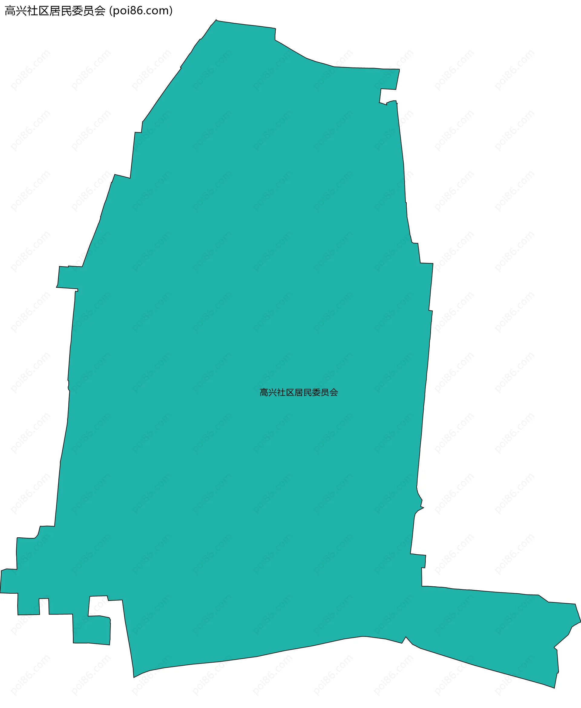 高兴社区居民委员会边界地图