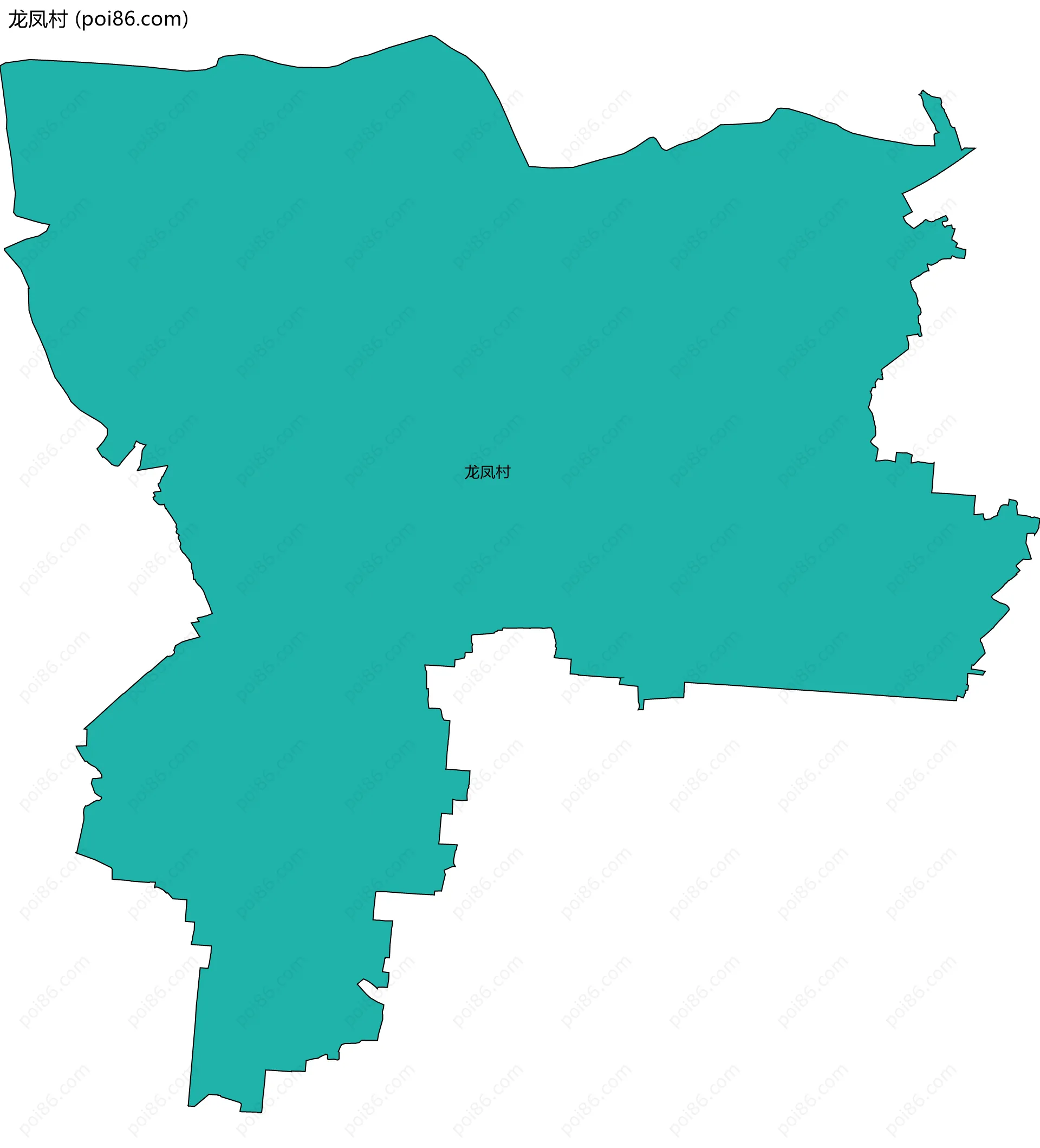 龙凤村边界地图