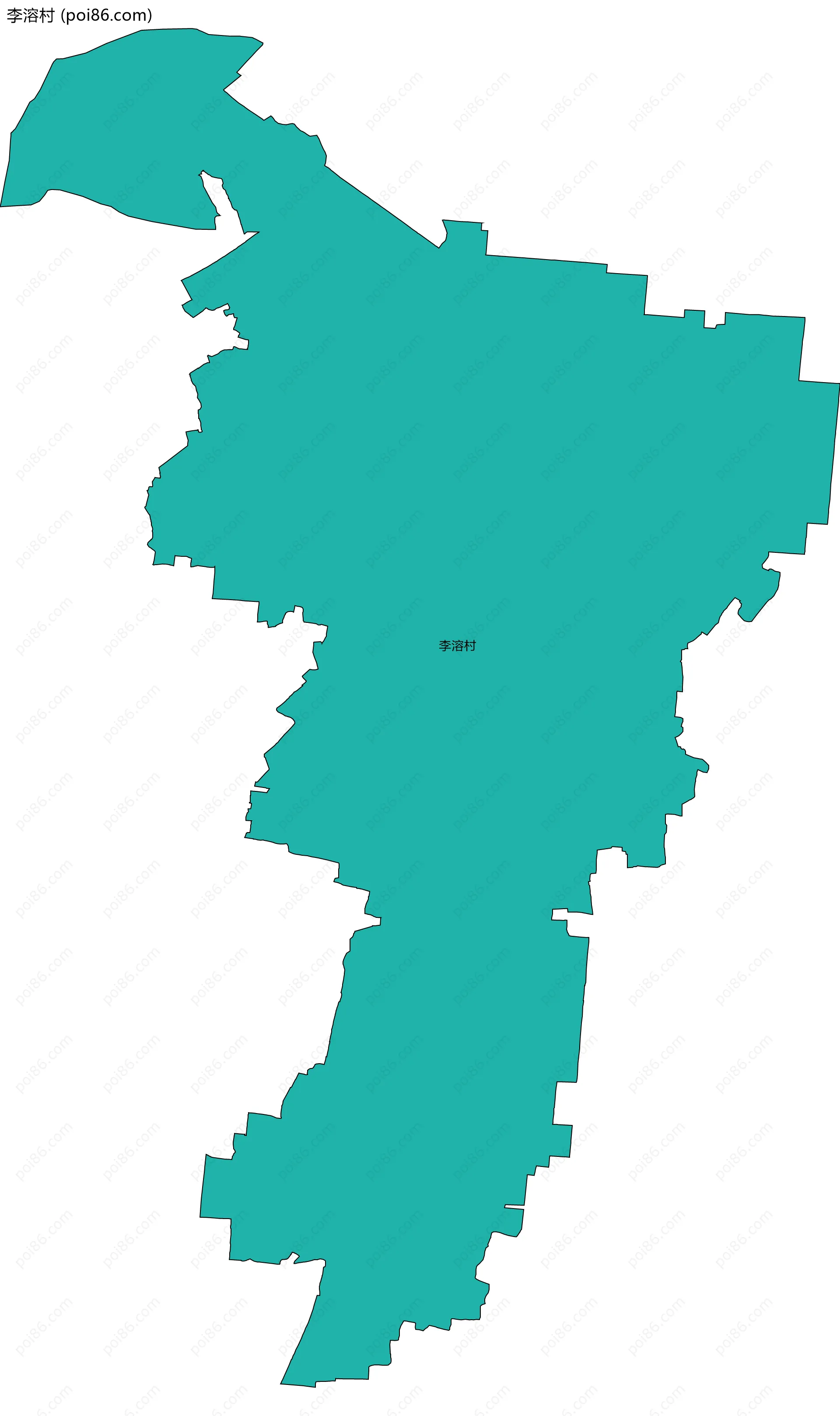 李溶村边界地图