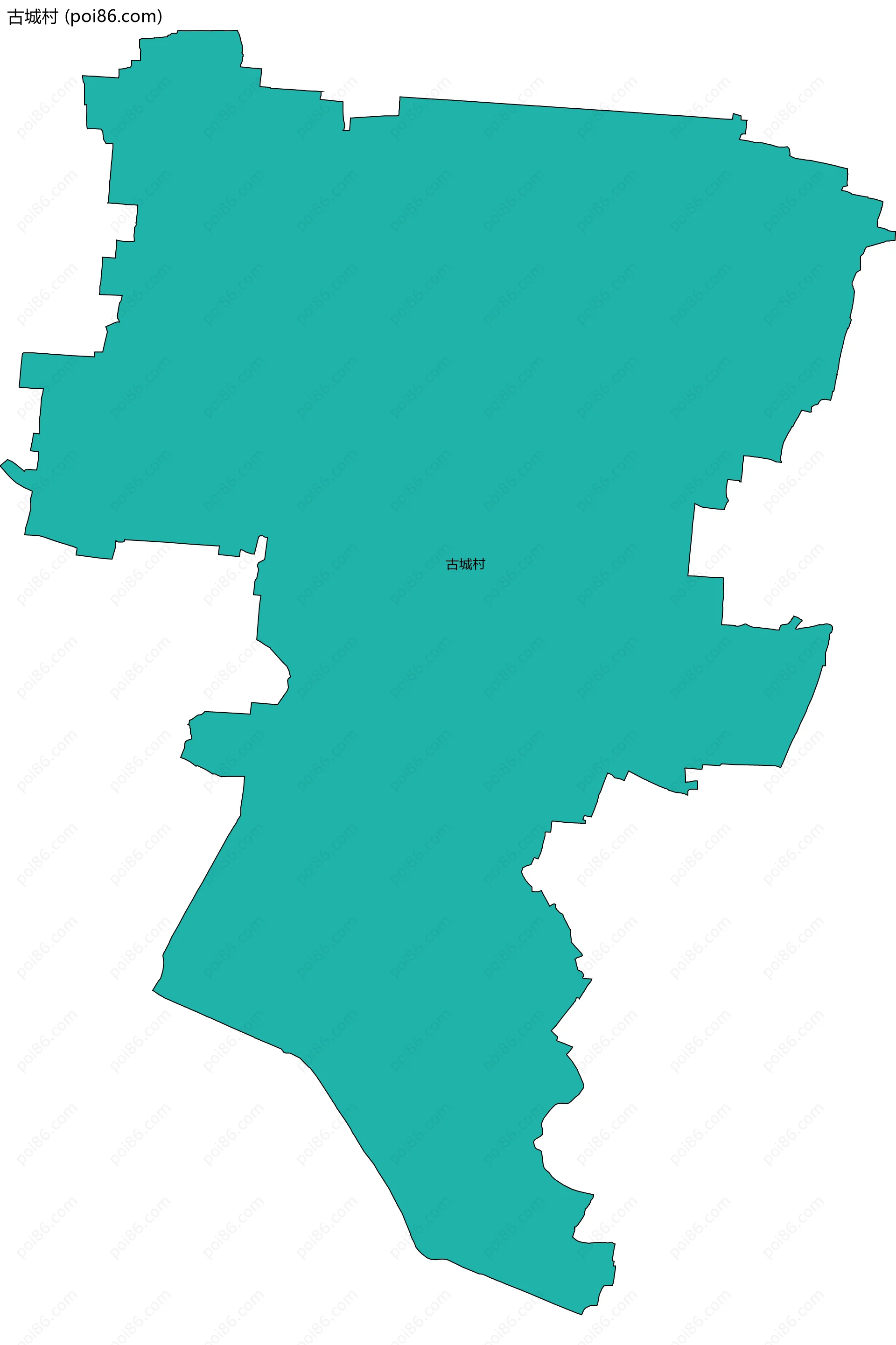 古城村边界地图