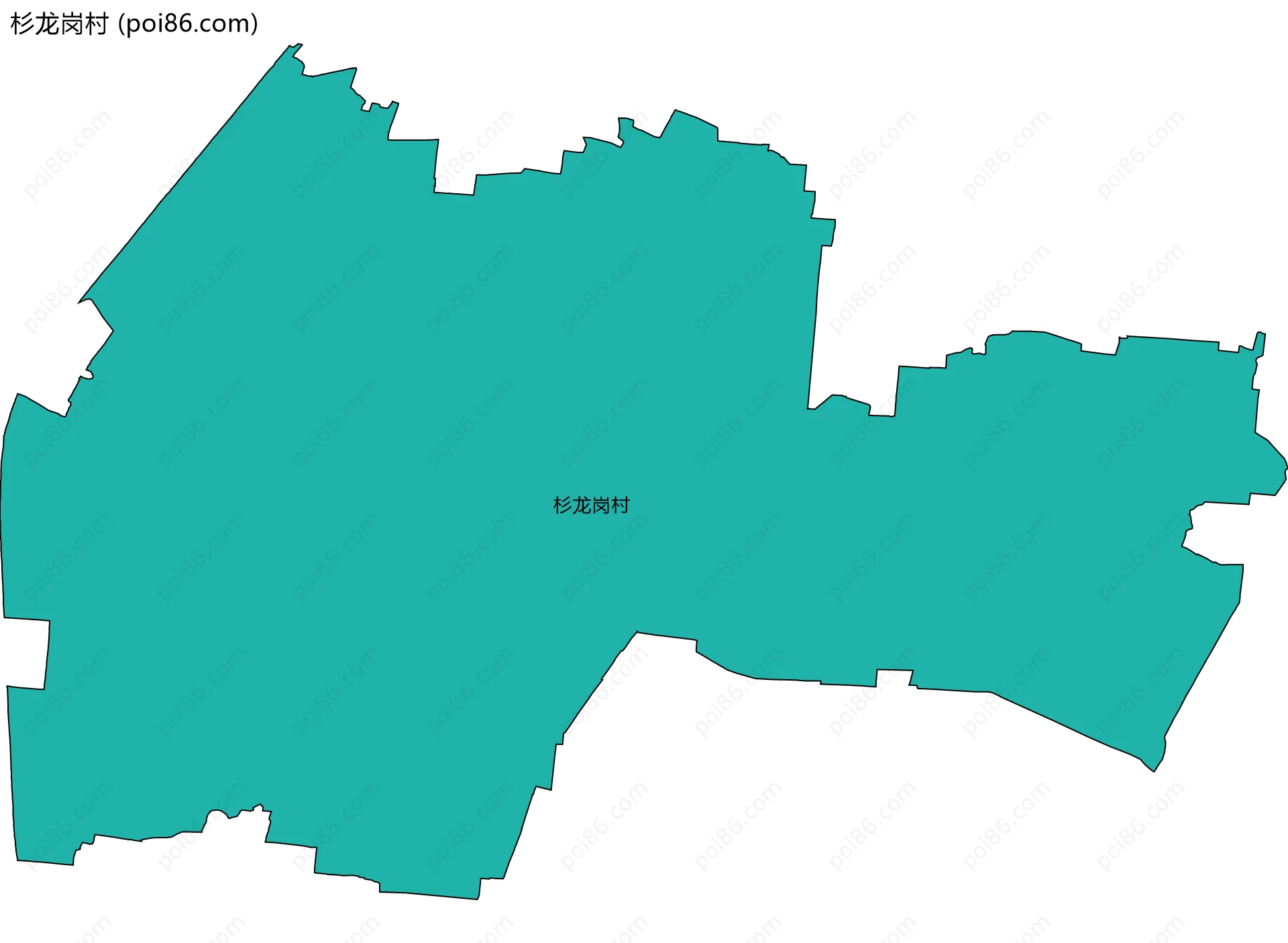 杉龙岗村边界地图