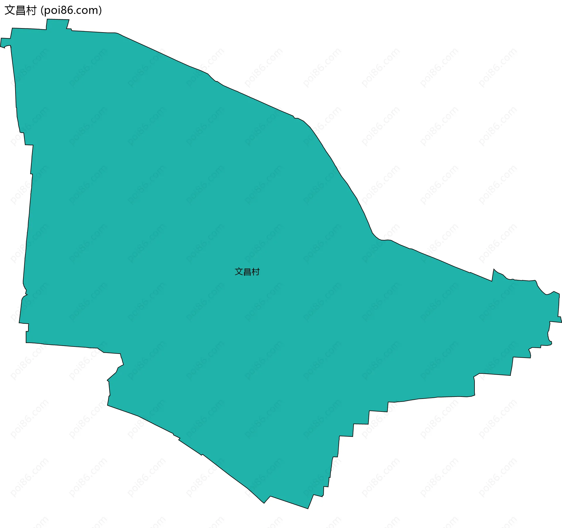 文昌村边界地图