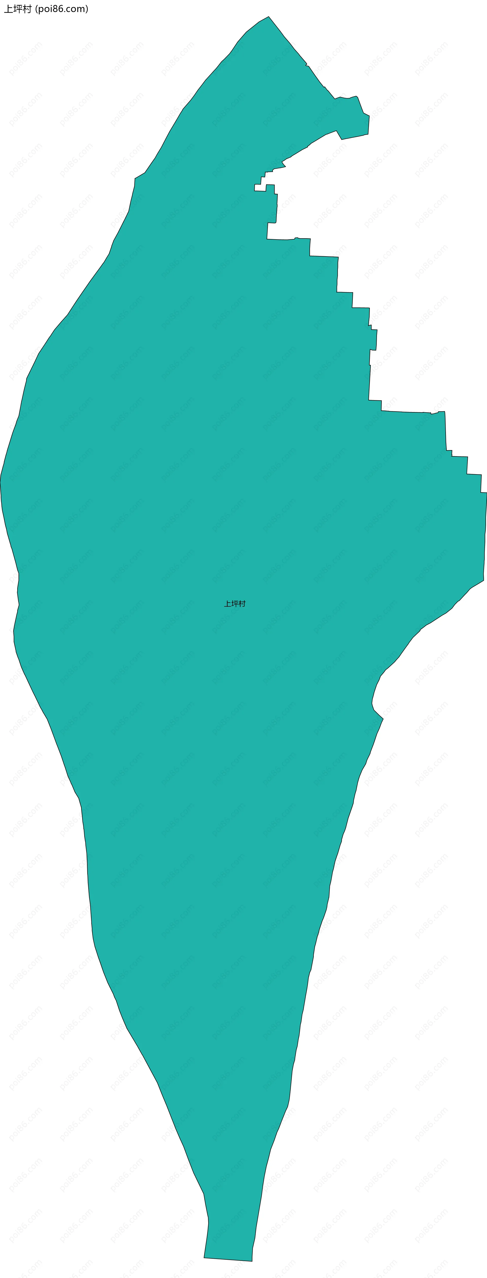 上坪村边界地图