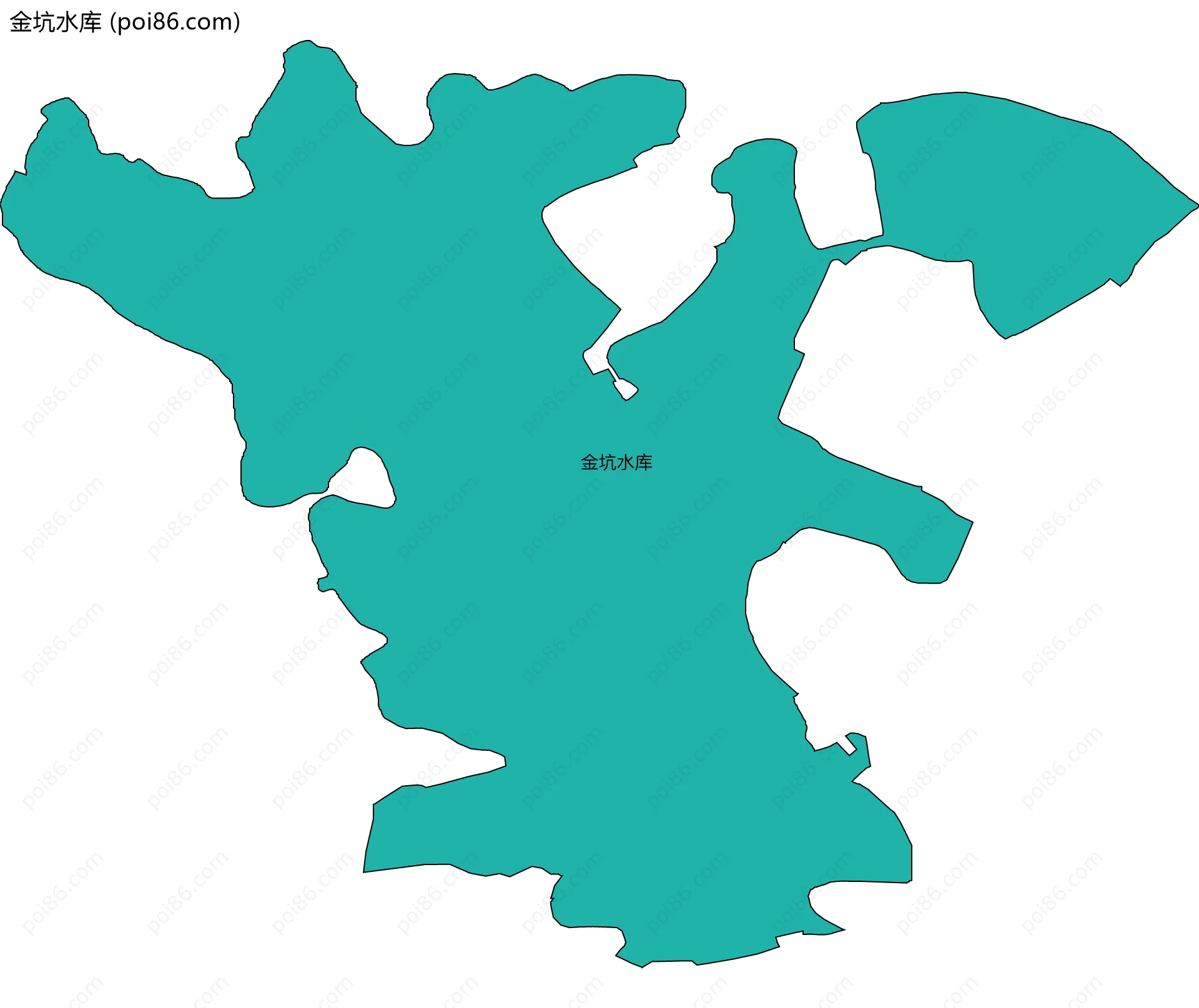 金坑水库边界地图