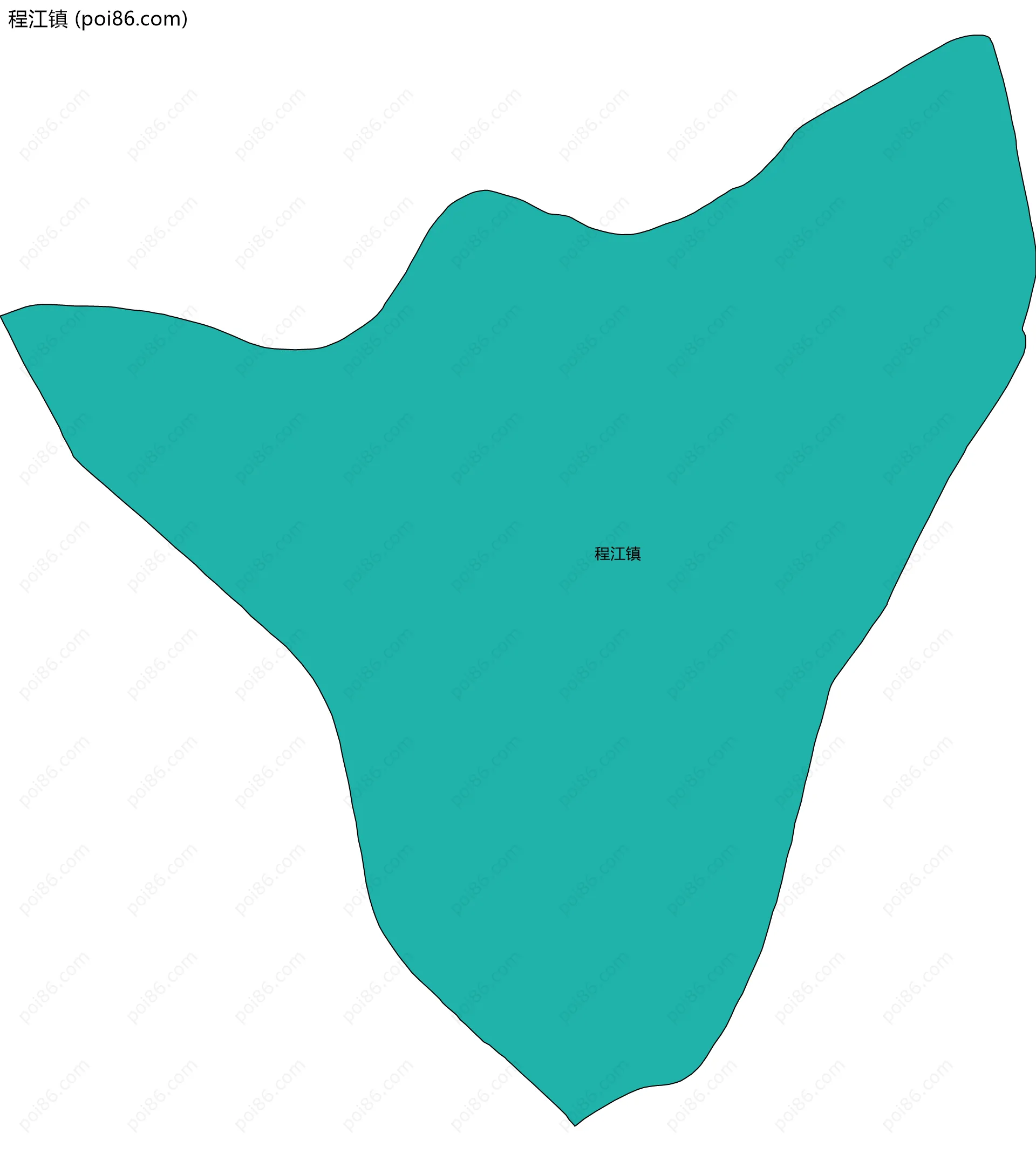 程江镇边界地图