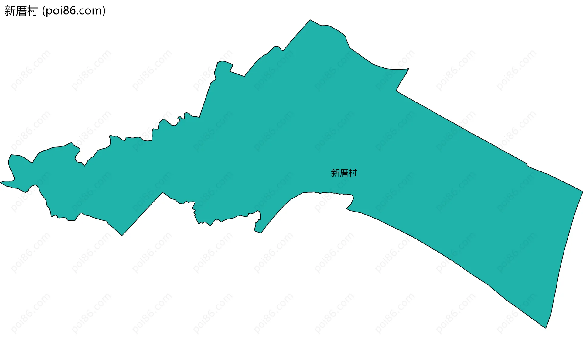 新厝村边界地图