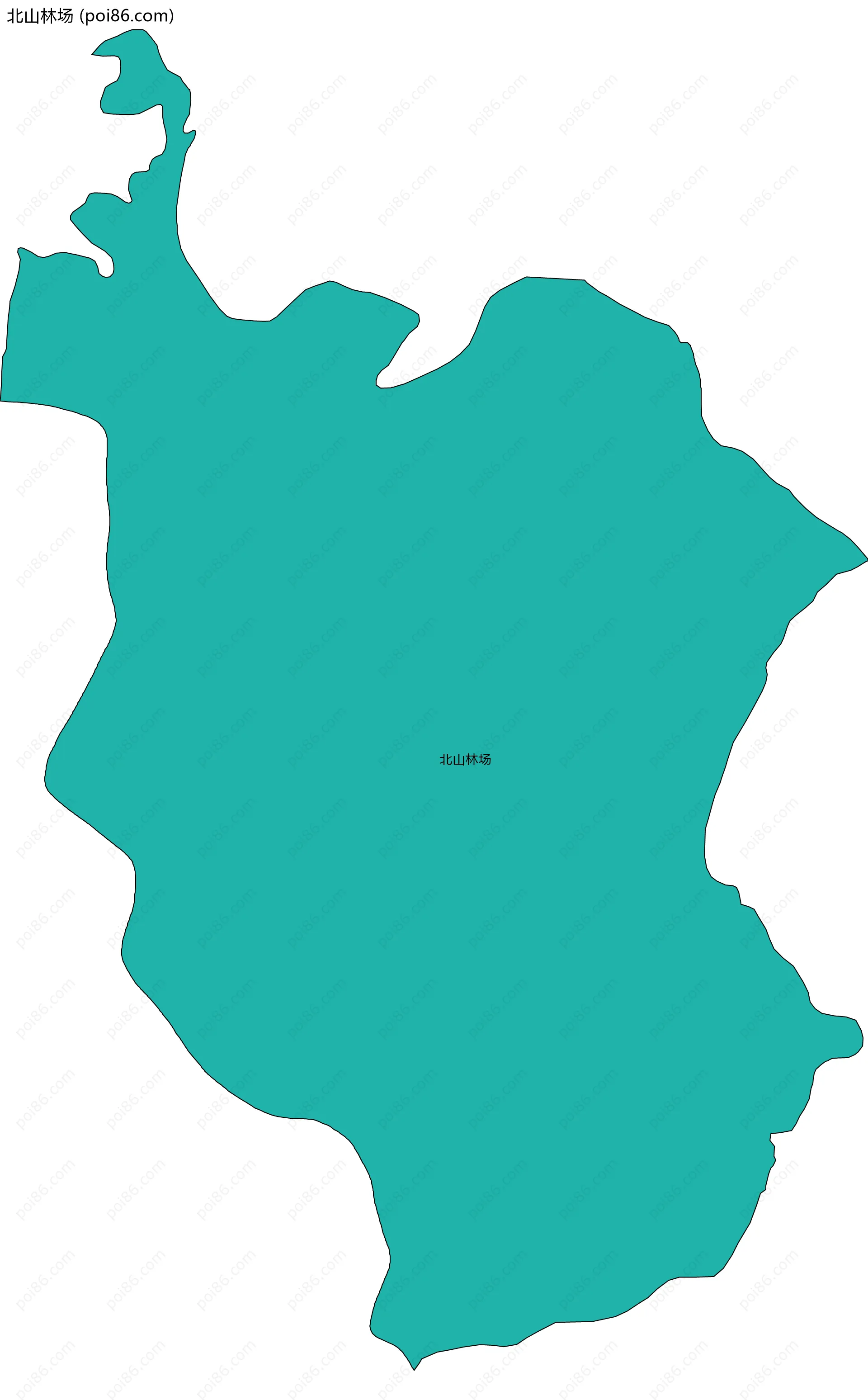 北山林场边界地图