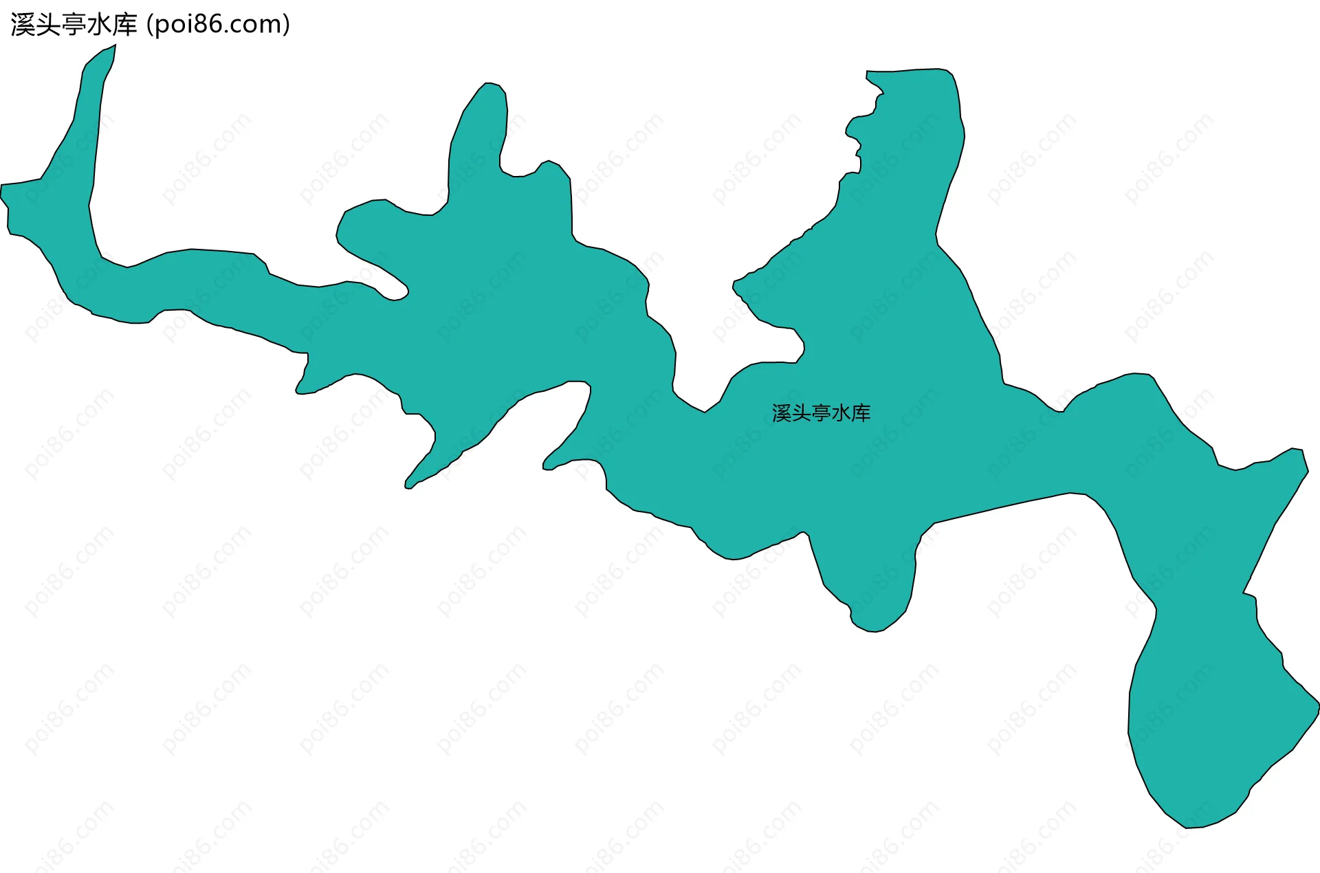 溪头亭水库边界地图