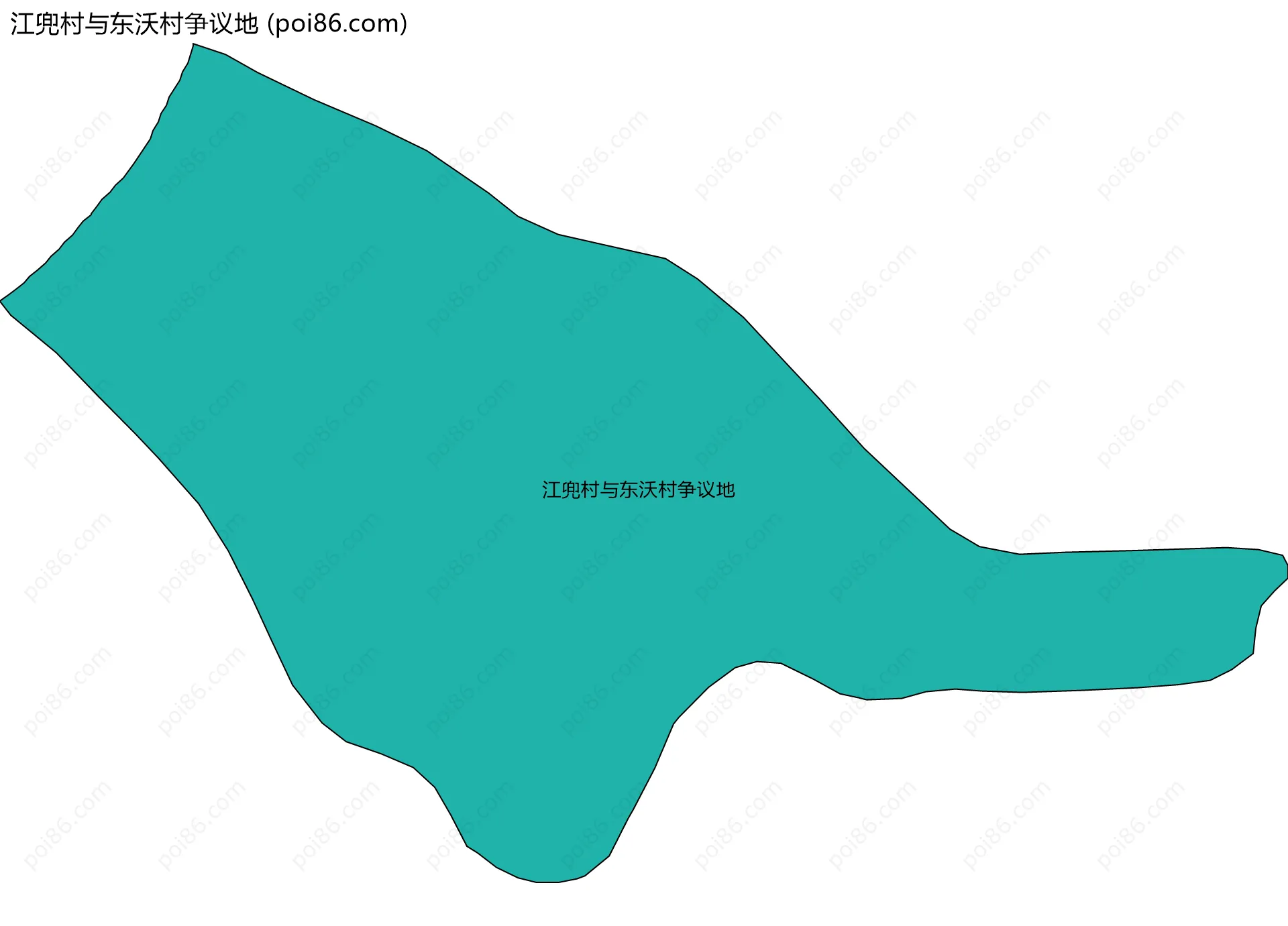 江兜村与东沃村争议地边界地图