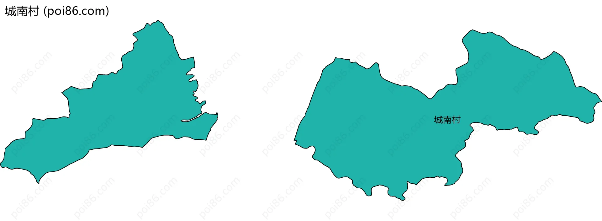 城南村边界地图