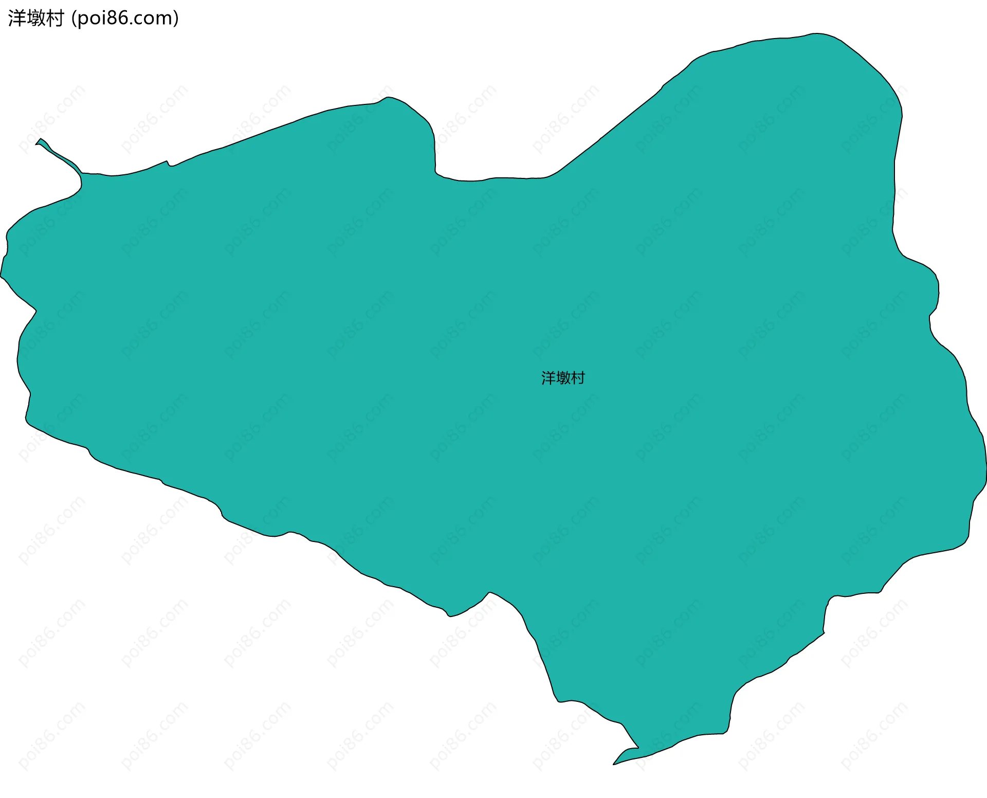 洋墩村边界地图