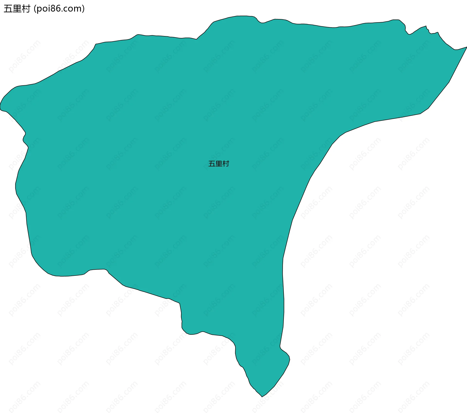 五里村边界地图