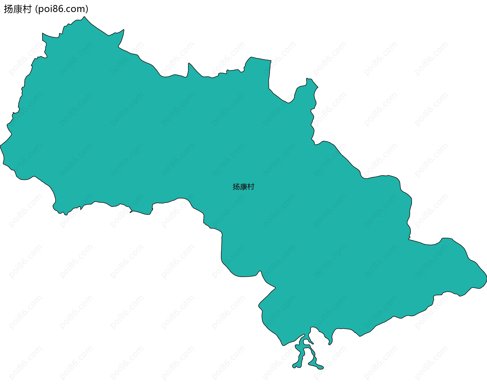 扬康村边界地图